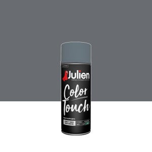 Bombe de peinture Multisupports color touch JULIEN anthracite 7016 satiné 400 ml Leroy Merlin Les bons plans des petits projets avant l'été