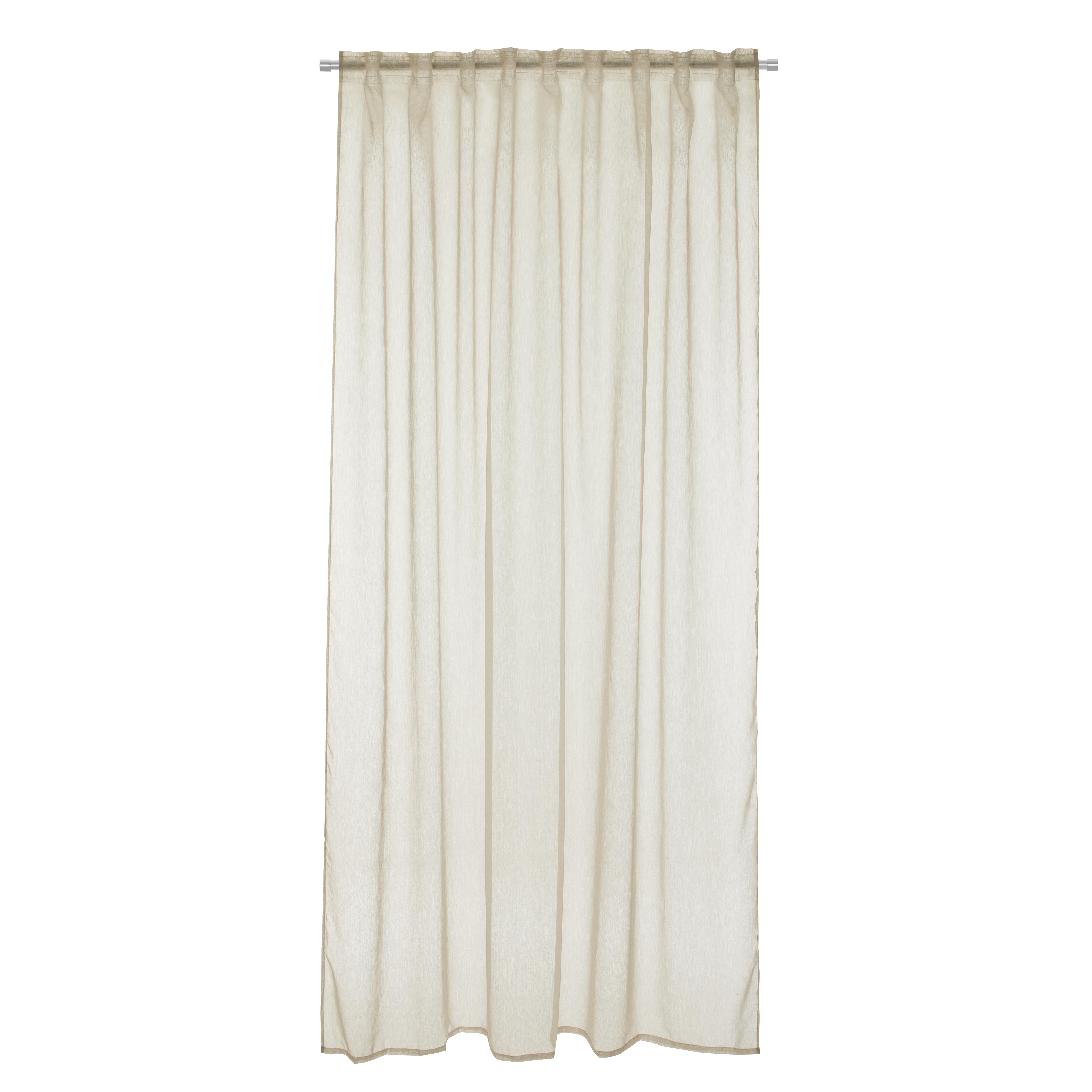 Tenda Voile Softy beige, fettuccia e passanti nascosti 200x280 cm INSPIRE - 14