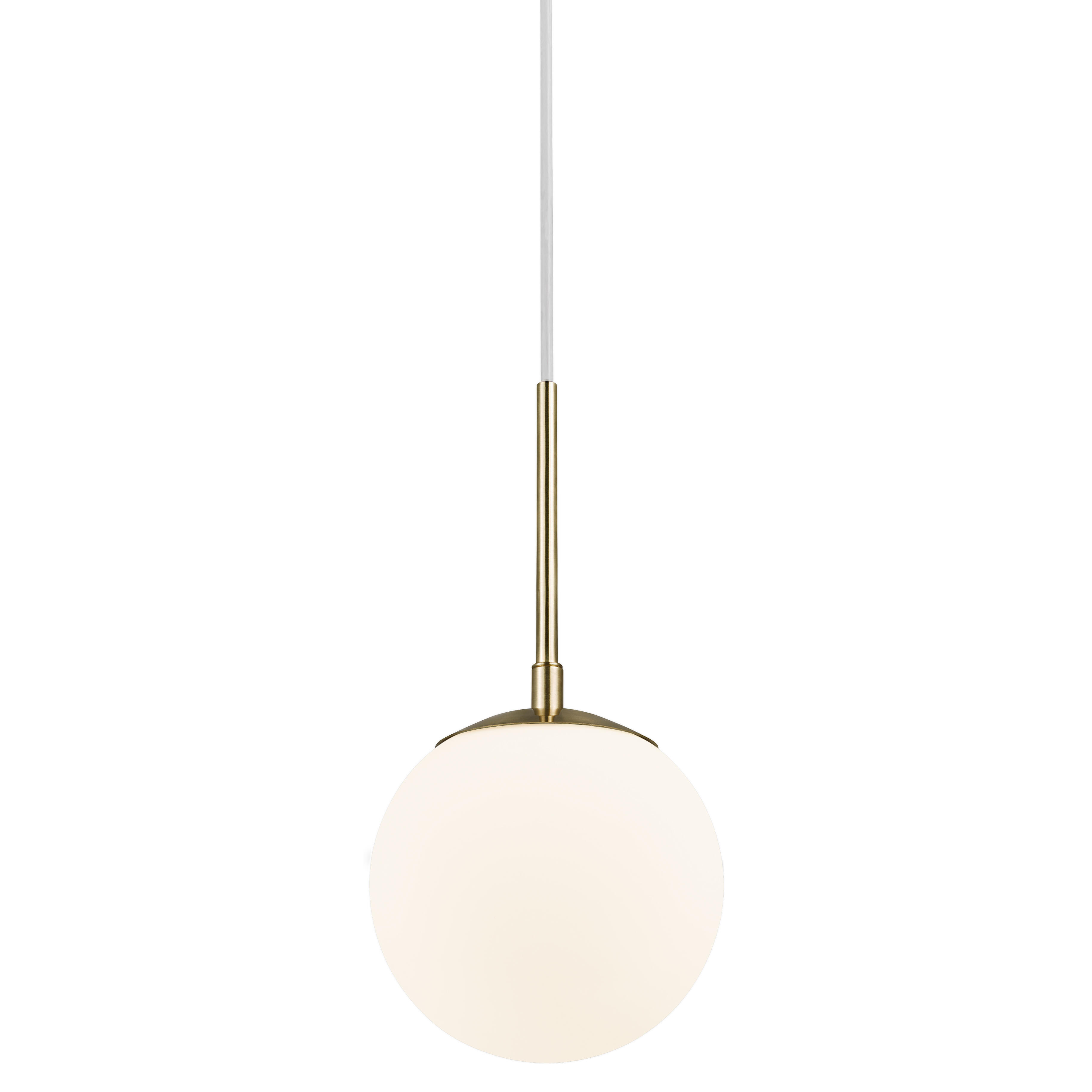 Suspension Grant verre, opale, Diam.15 cm, E14 - 5