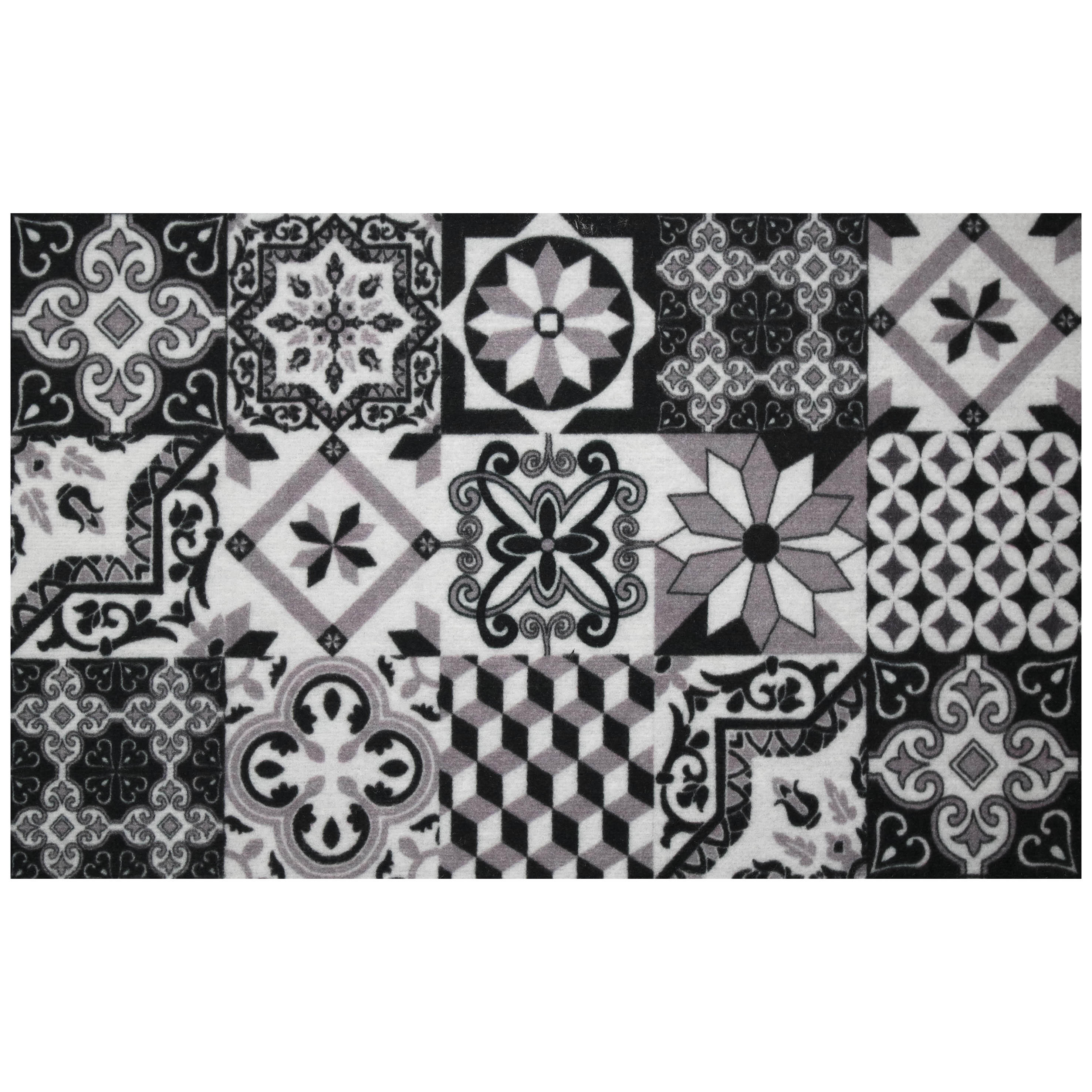 Tapis d'entrée noir l.50 cm x L.80 cm, Boston5080cc2000 - 2
