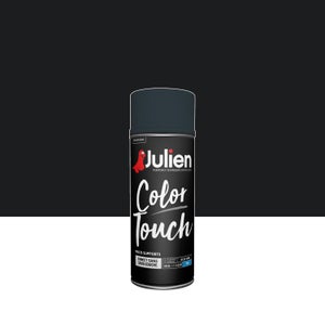 Bombe de peinture Color touch JULIEN noir RAL 9005 mat 400 ml Leroy Merlin Les bons plans des petits projets avant l'été
