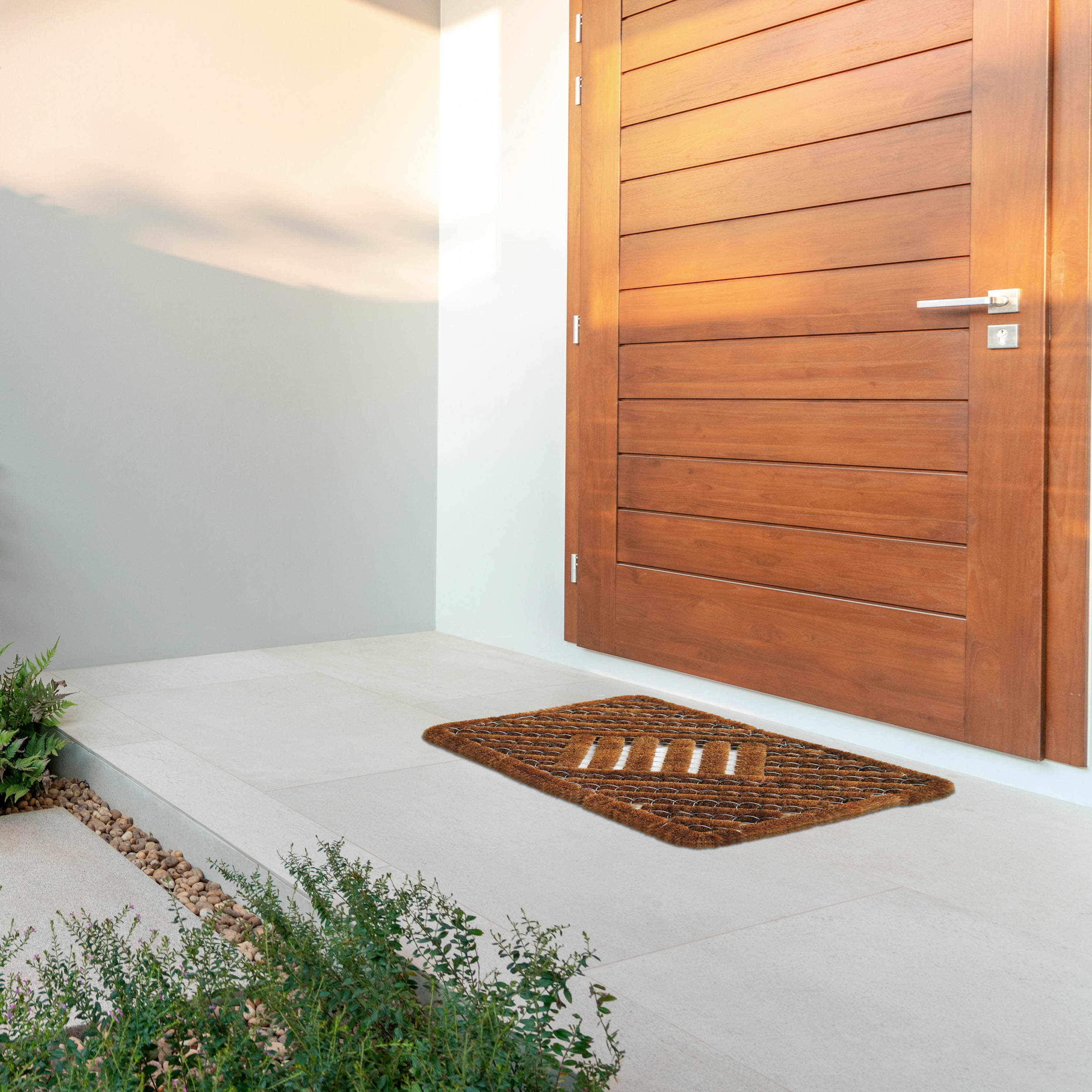 Tapis d'entrée coco beige l.40 cm x L.60 cm, Cocometal4060_l - 2