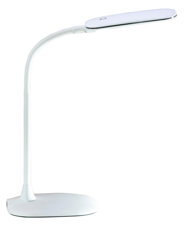 Lampe de bureau Mei tactile, blanc, H.55 cm, INSPIRELED