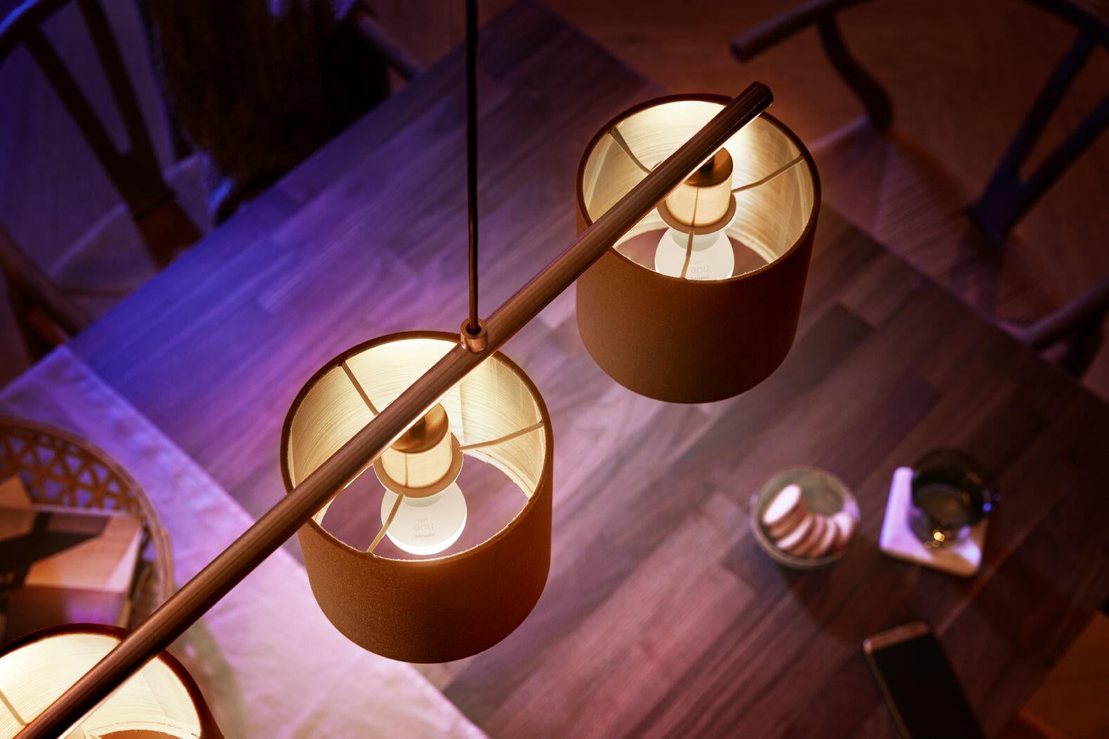 2 ampoules led connectées sphérique E14, 470Lm = 40W, blanc chaud, PHILIPS HUE - 4