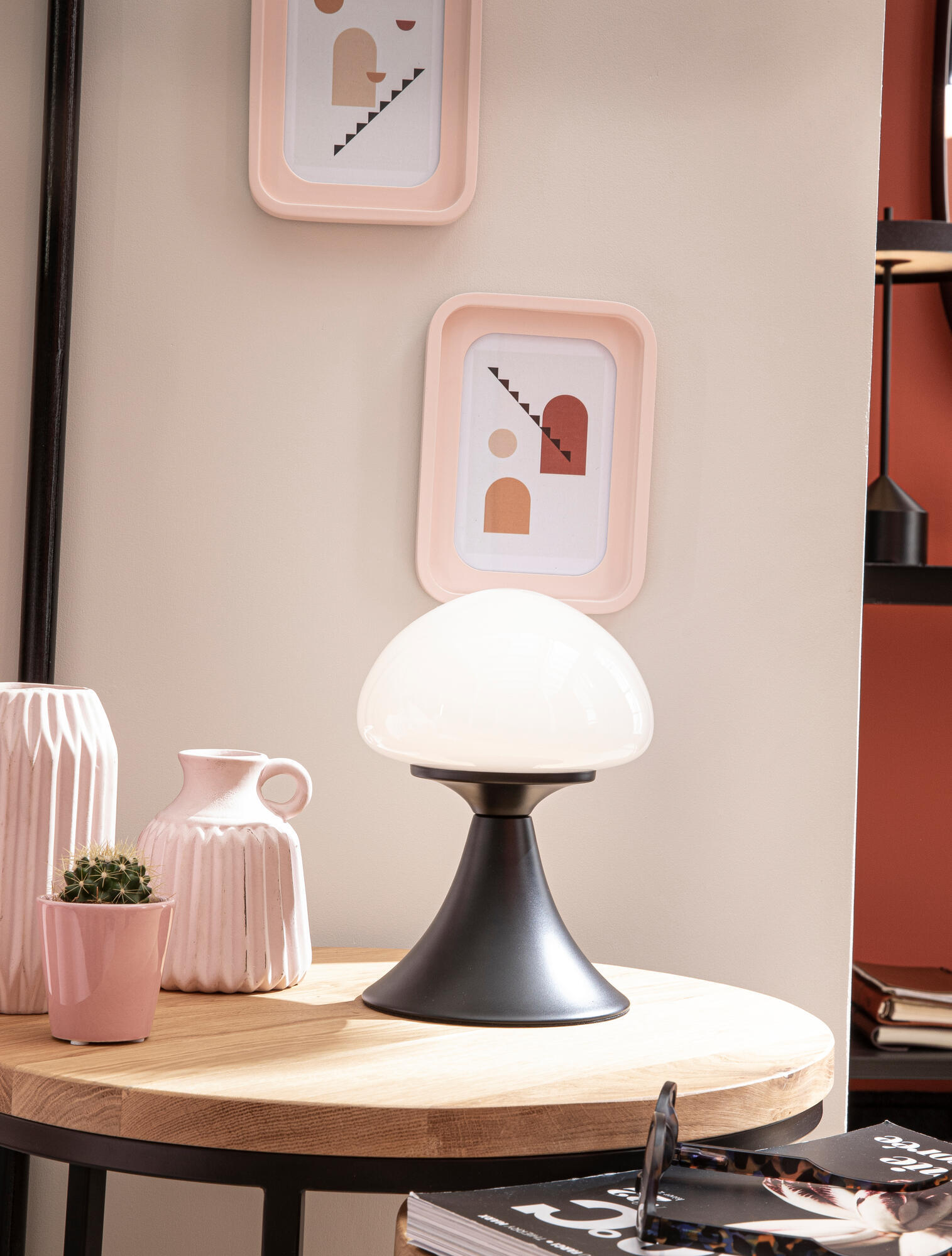 Lampe LED Kinoko produit sans caractéristiques spécifiques, cristal, noir, H.22 - 4