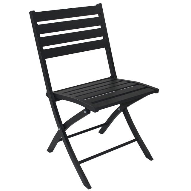 Chaise de jardin Marius en aluminium gris anthracite - CITY GARDEN