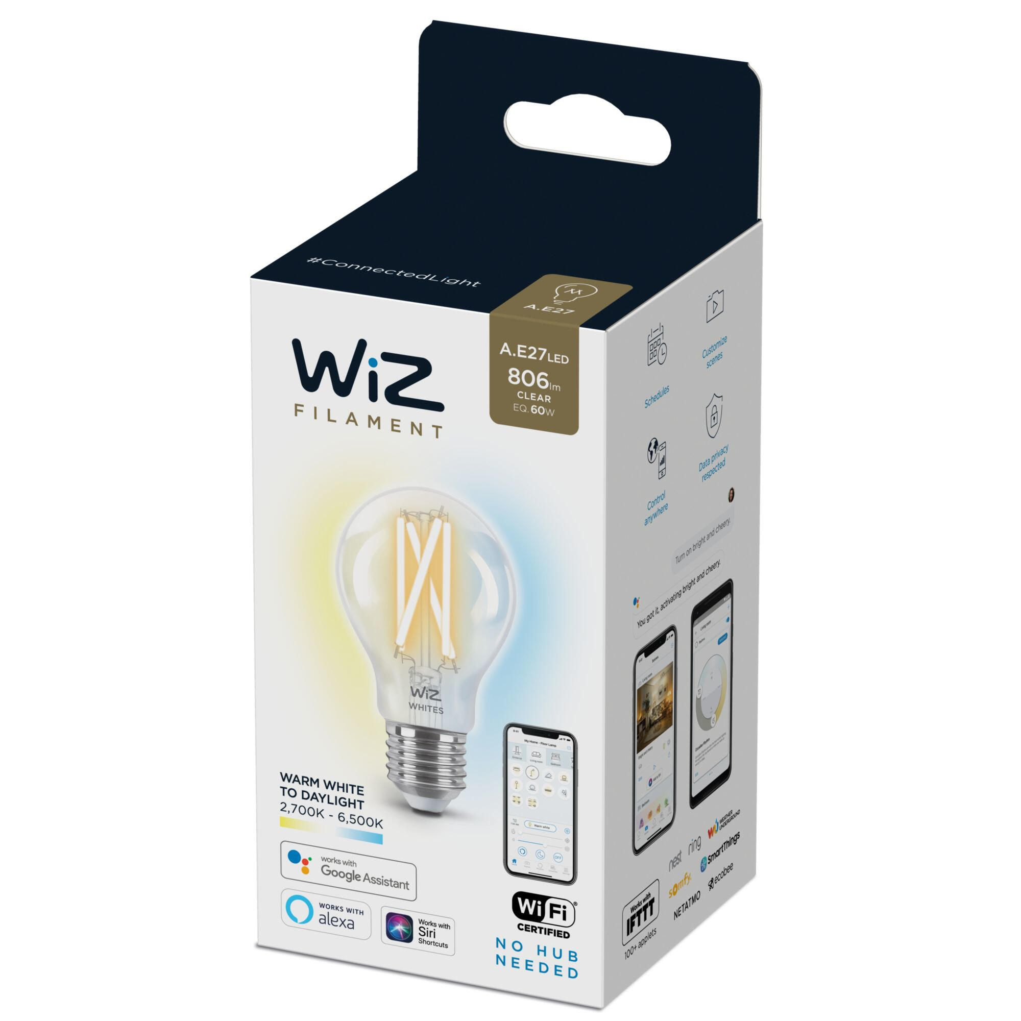 Ampoule connectée led standard E27 60 W variation de blancs, WIZ - 4