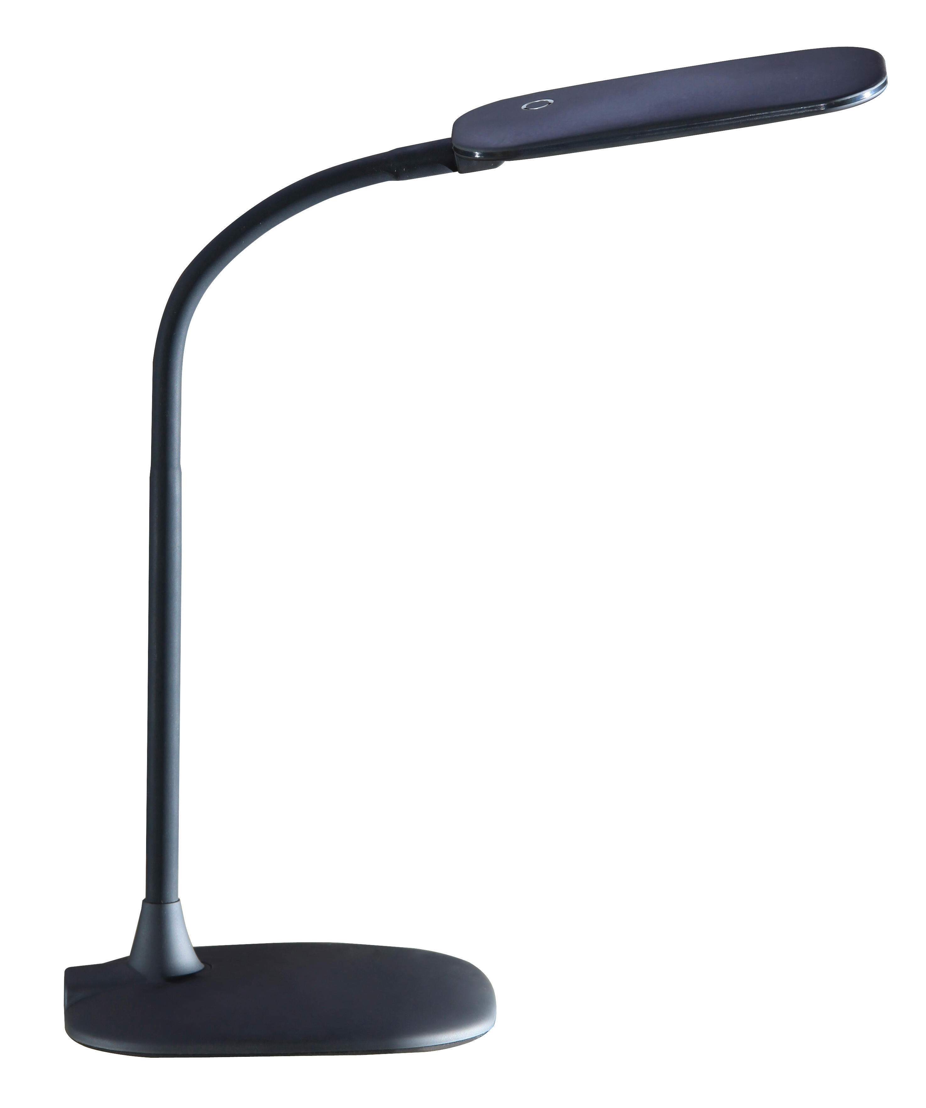 Lampe de bureau Mei tactile, fer / abs, noir, H.55 cm, INSPIRELED - 2