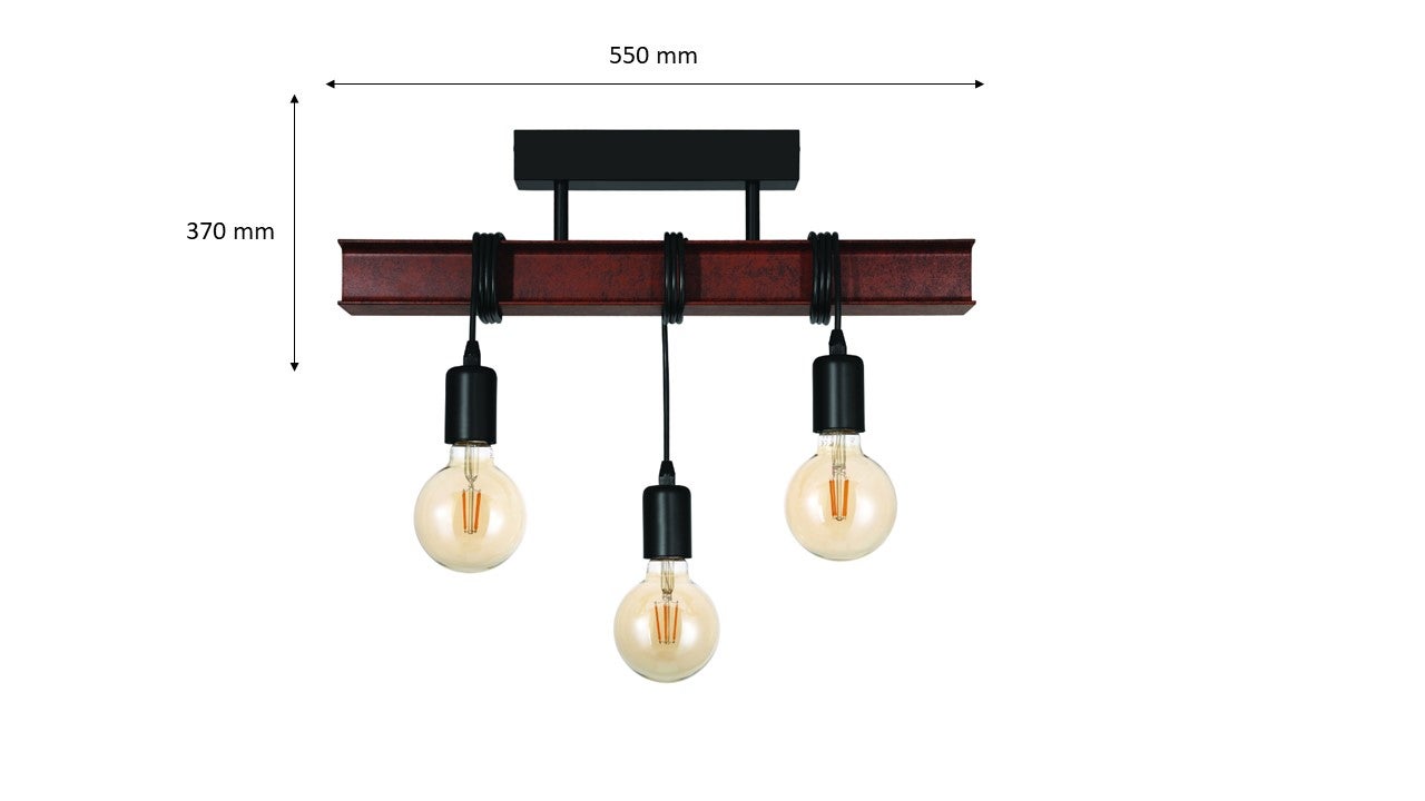 Plafonnier E27, acier,  Medbourne EGLO - 6
