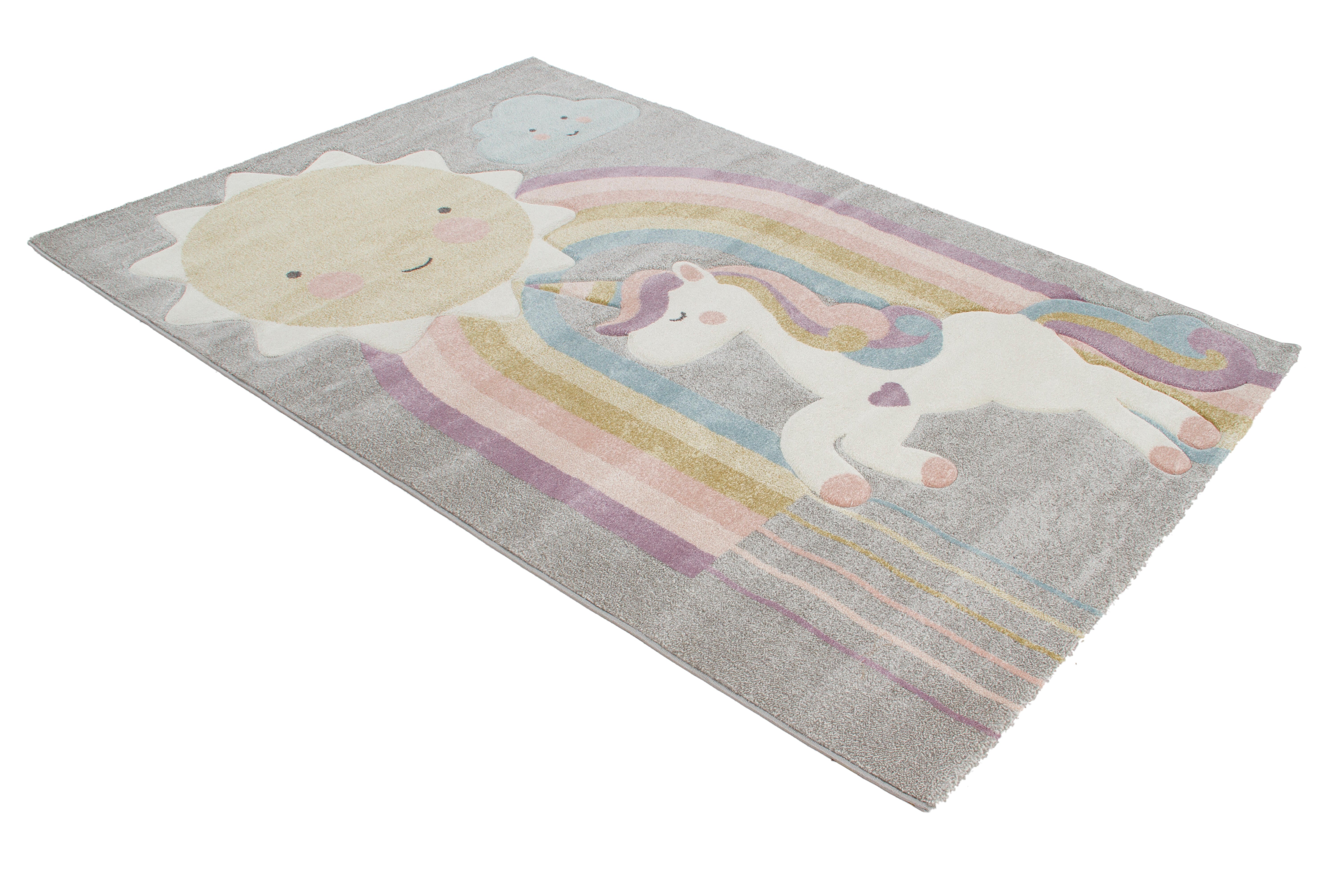 Tappeto UNICORNO in polipropilene, L 150 x L 100 cm, multicolore - 9
