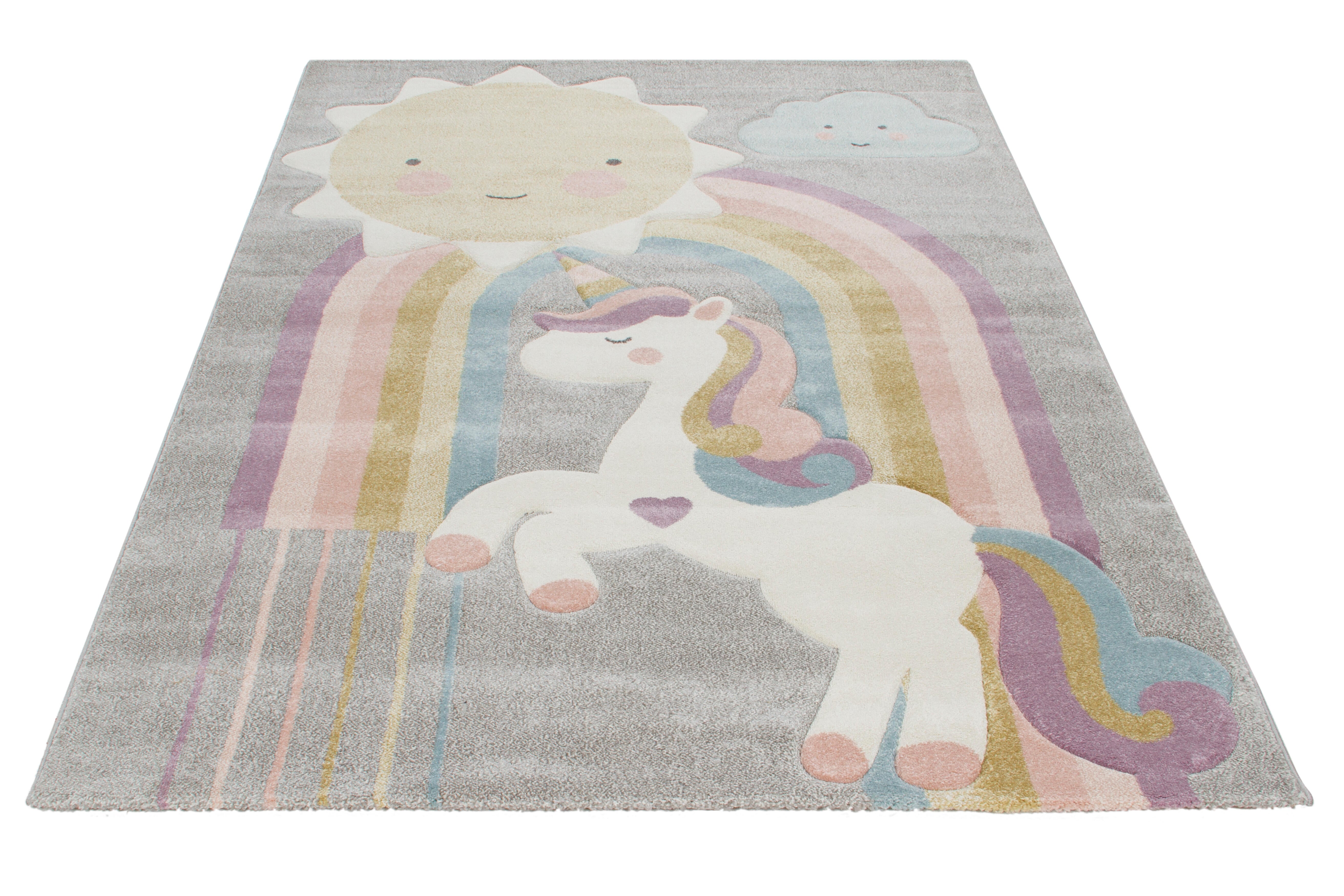 Tappeto UNICORNO in polipropilene, L 150 x L 100 cm, multicolore - 8