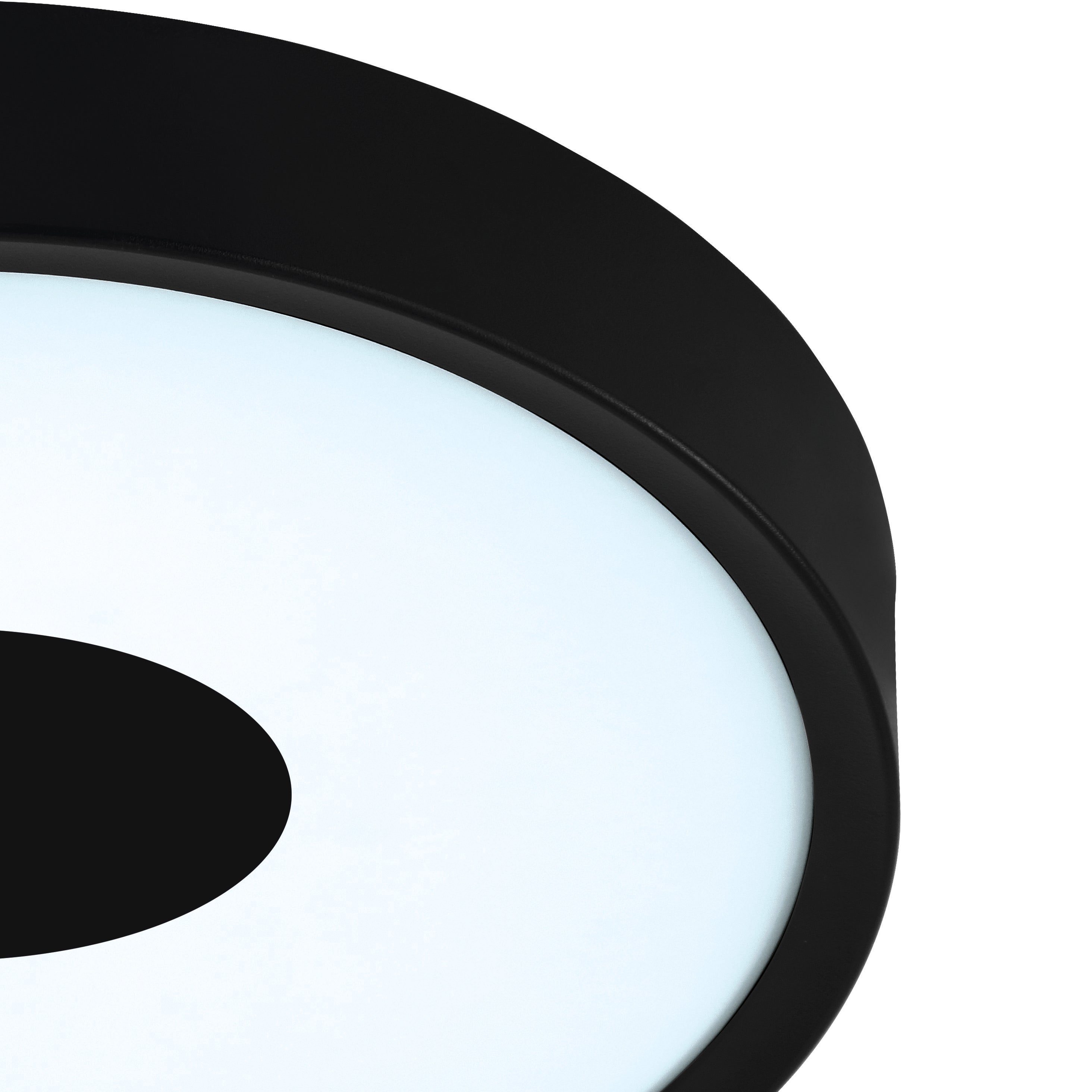 Plafonnier avec détecteur, design métal noir module led EGLO Cortas D.30 cm - 2