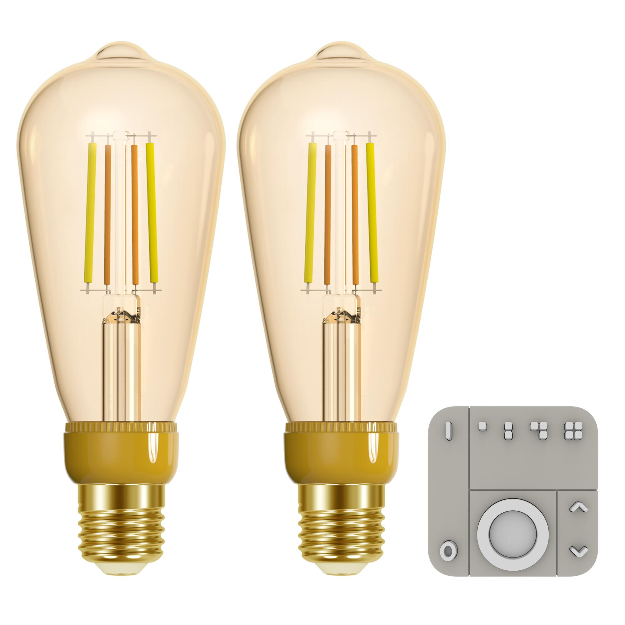 2 ampoules led connectées Edison E27, 806Lm, variation de blancs, LEXMAN ENKI - 2