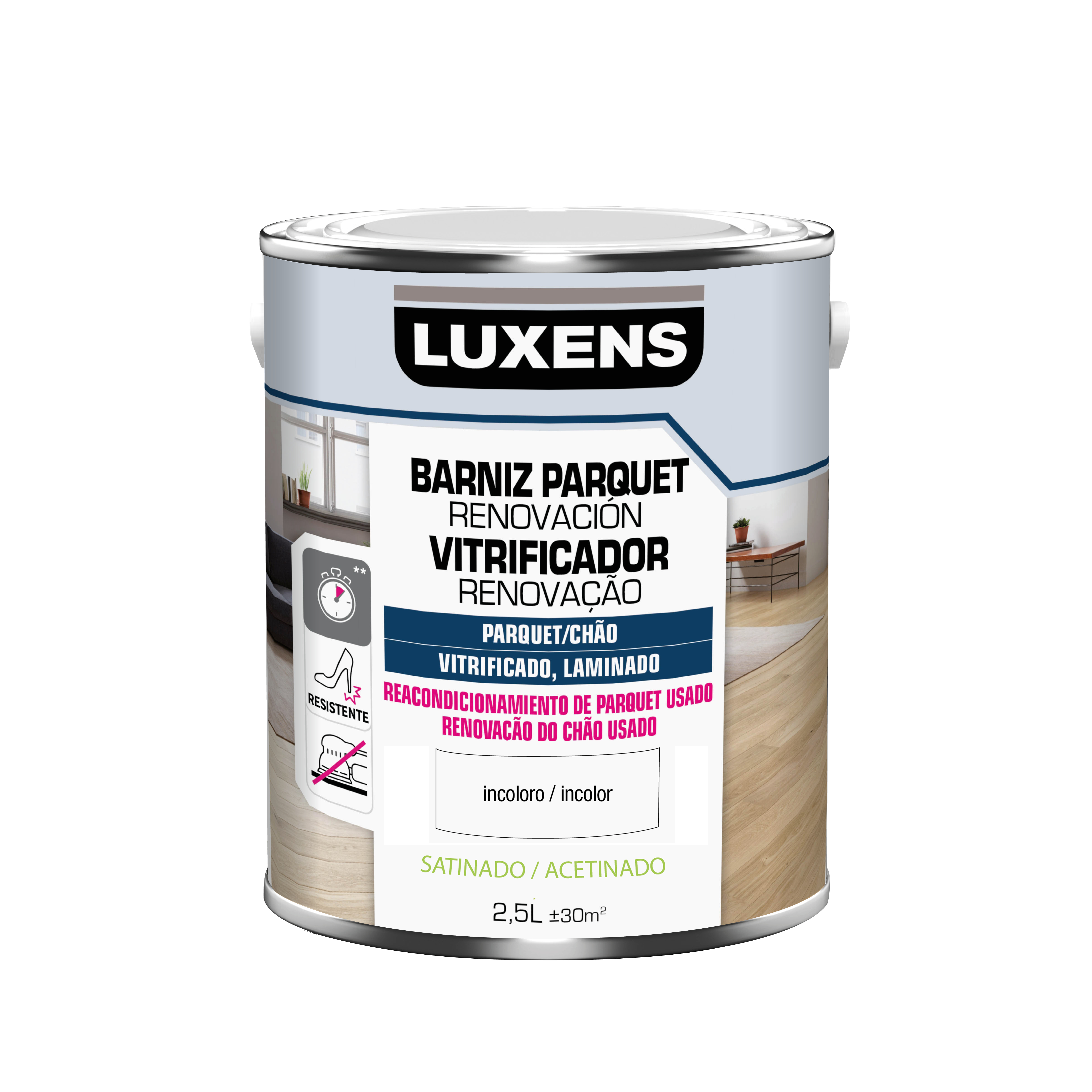 Renovador pulidor al agua parquet luxens 2.5l