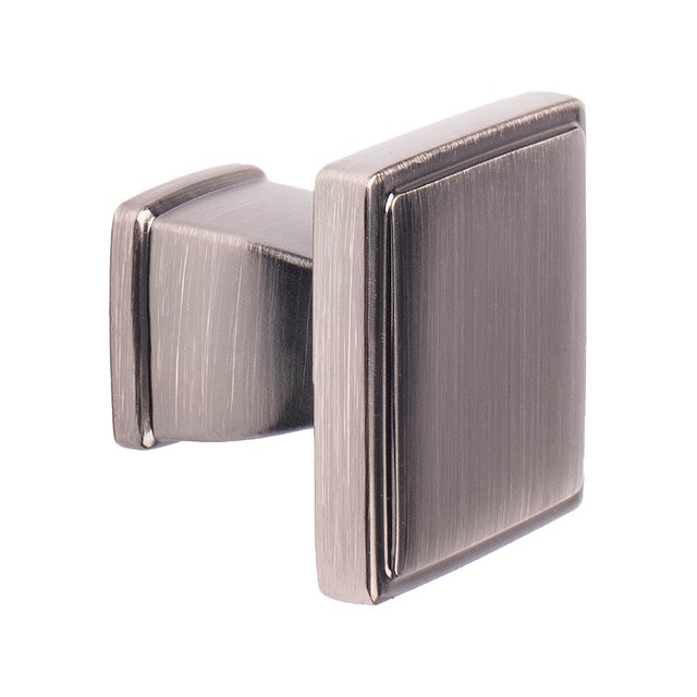 Pomolo per mobili REI 5012 in zama nero nichelato H 30 mm L 30 mm, 4 pezzi