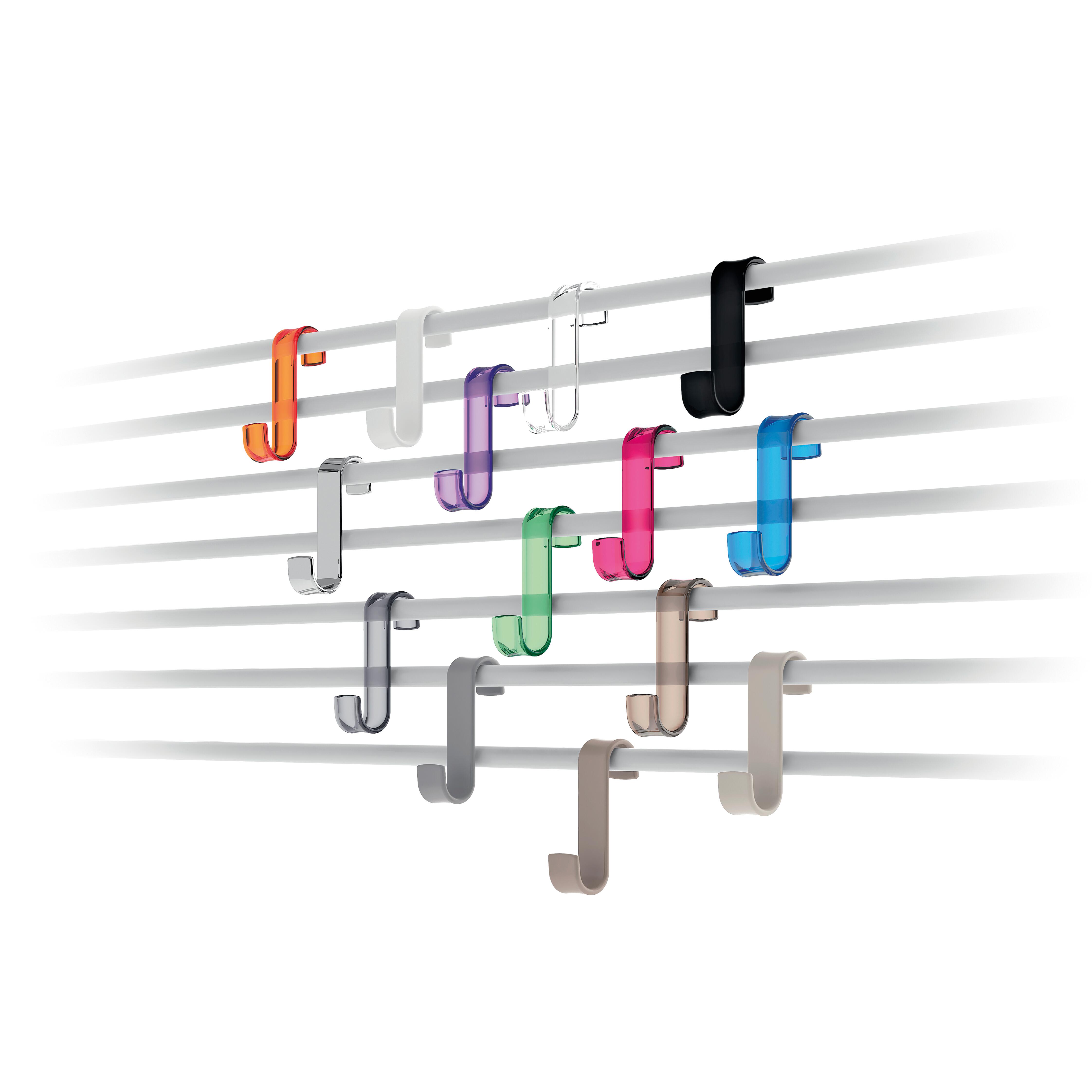 Gancio da appendere SENSEA Square XS in polipropilene trasparente lucido - 2