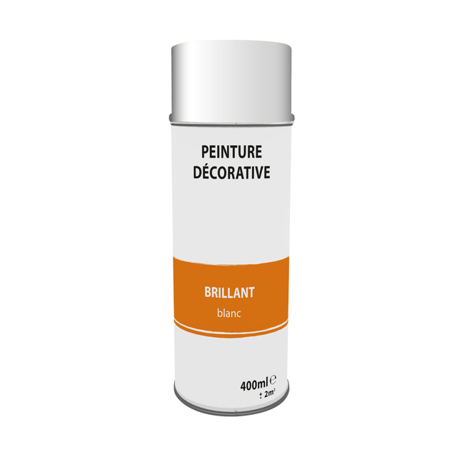 Bombe de peinture blanc brillant 400 ml