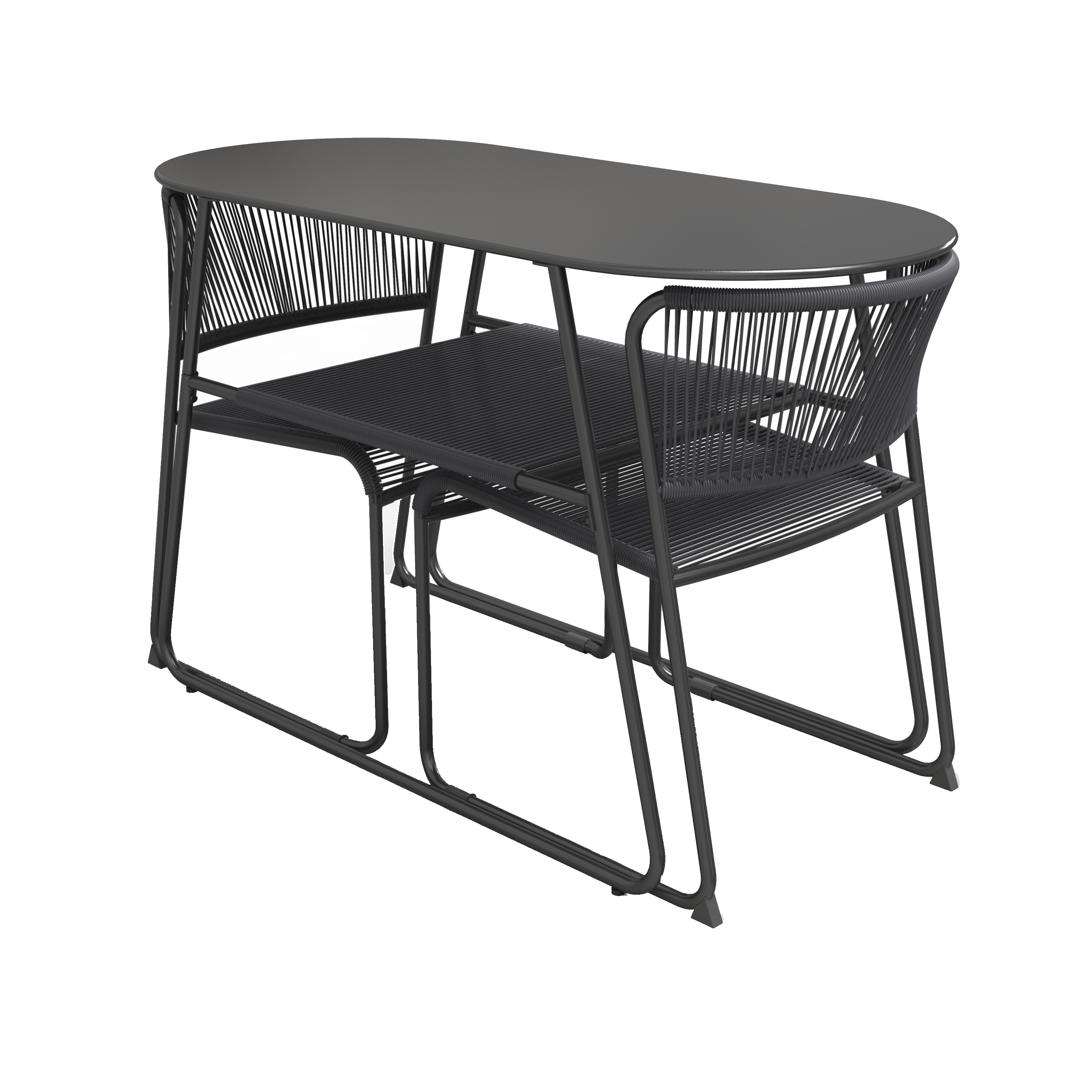 Cadeira de rattan NATERIAL DUO CINZENTO ESCURO - 9