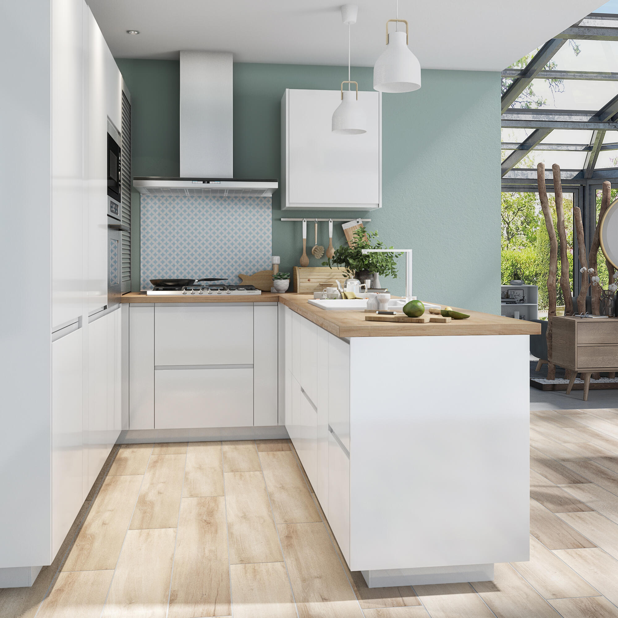 Frente gaveta de cozinha Delinia Tokyo 45X26 cm branco brilho - 10