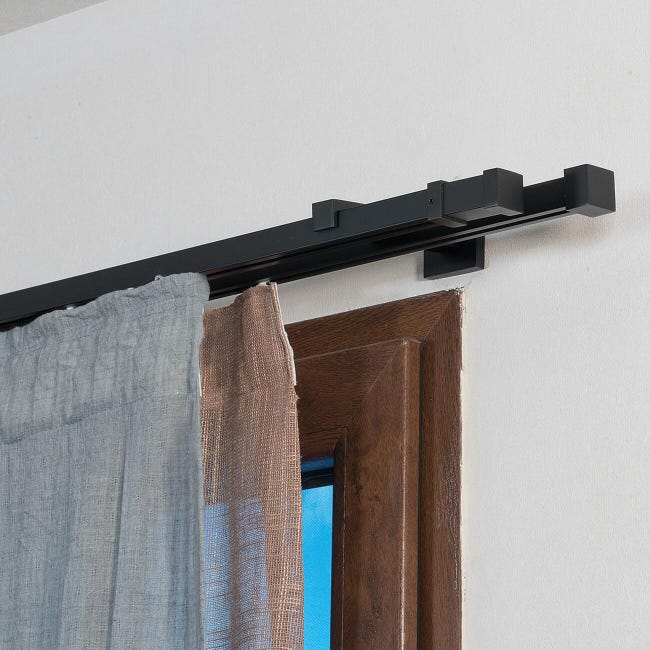 Coshar Supporti Per Binario Tenda Doppia – 10 Pezzi In Metallo, Viti Incluse, Montaggio A Parete