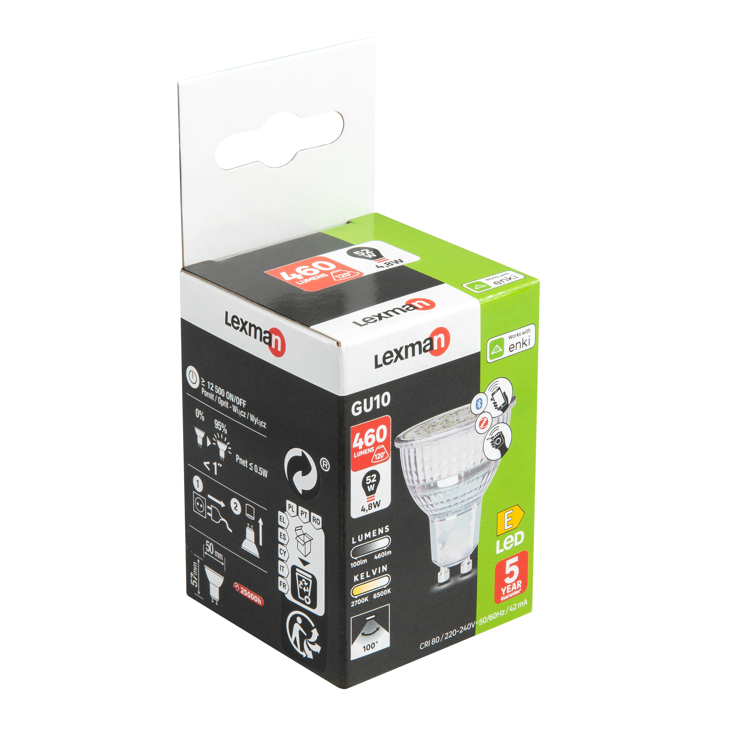 Lâmpada led gu10 filamentos 360lm 2700k LEXMAN ENKI - 9