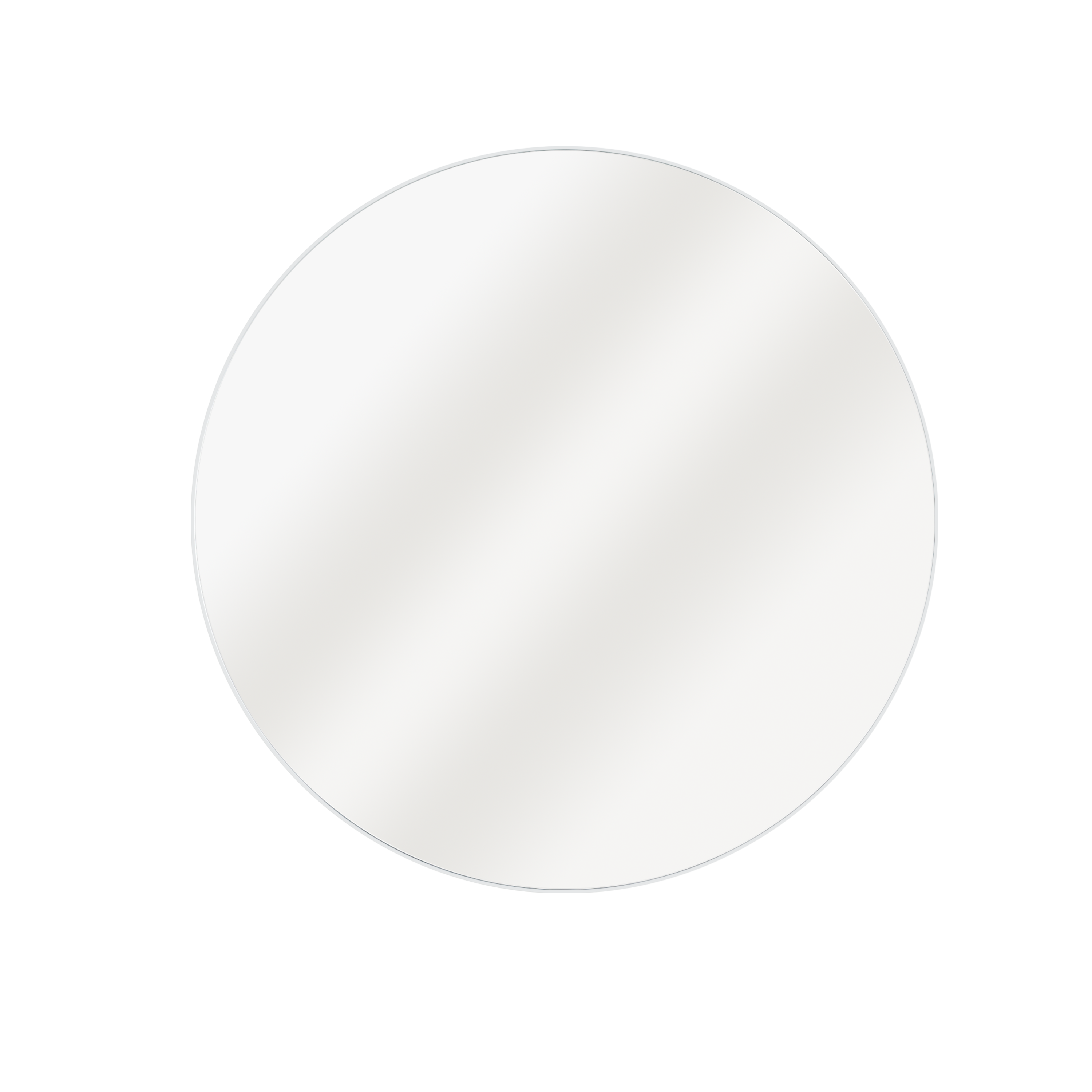 Espejo enmarcado redondo focale white blanco inspire 81 x81 cm