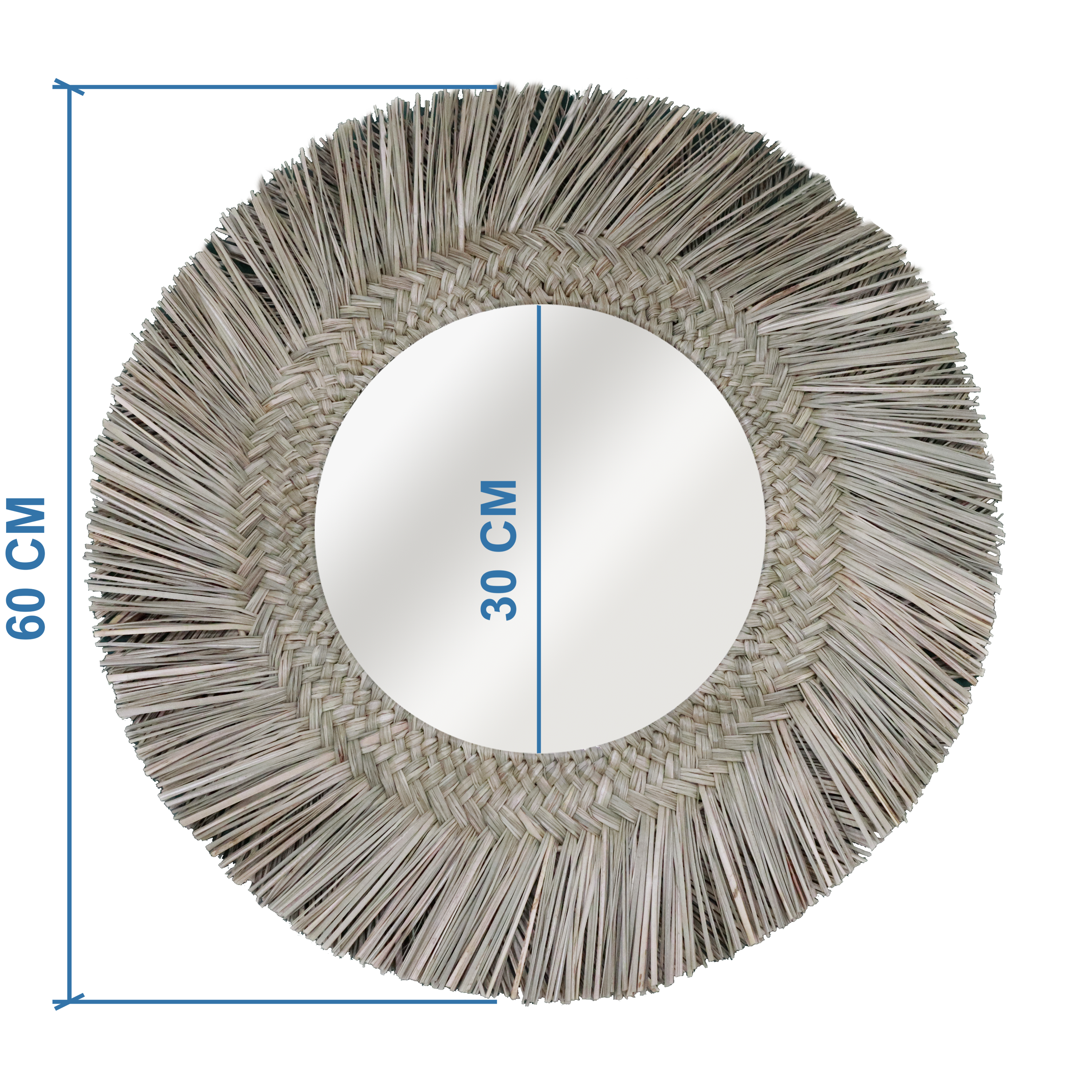 Specchio EXOTIC tondo in acciaio naturale Ø 60 cm INSPIRE - 27