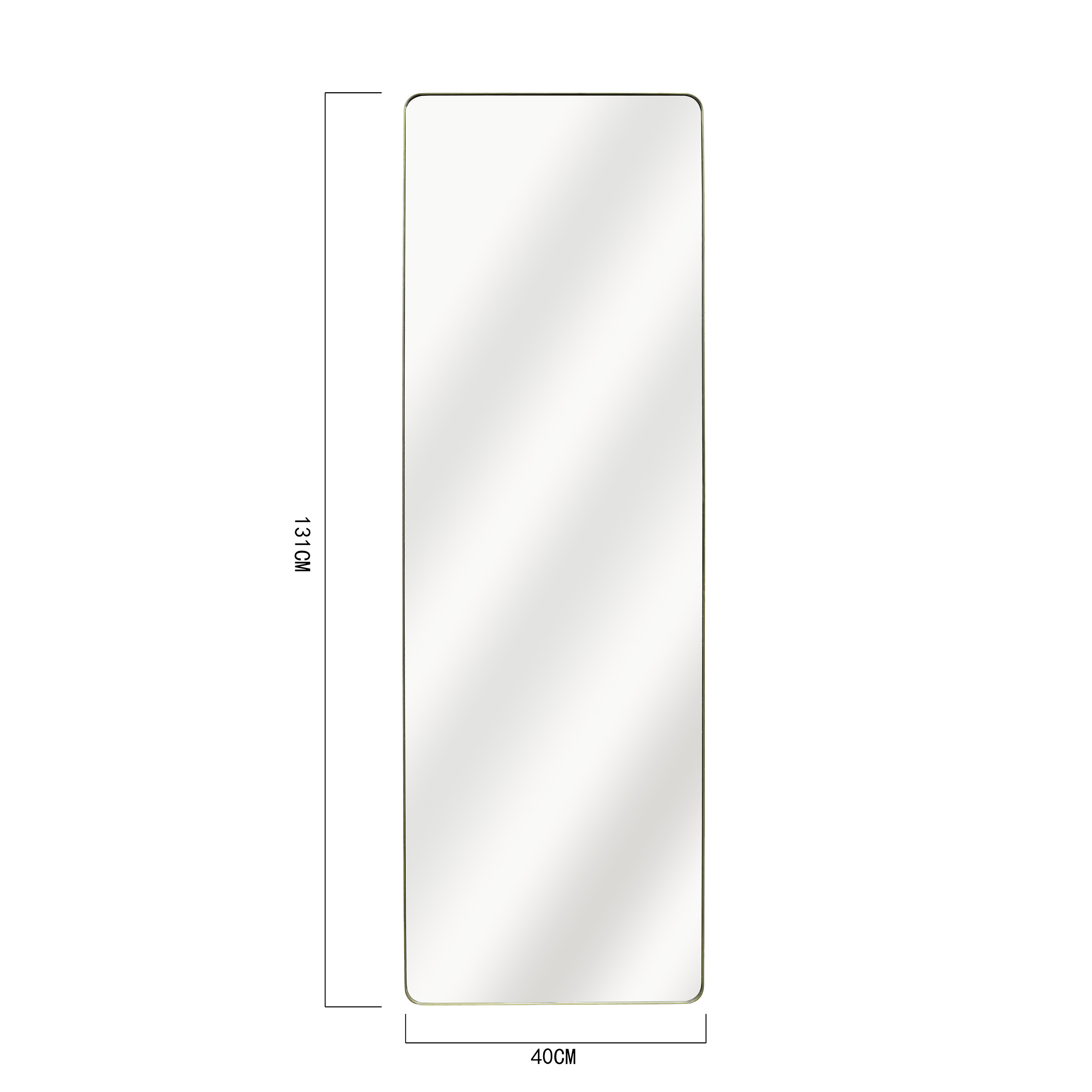 Espelho Glam 40x130cm ouro Inspire - 10