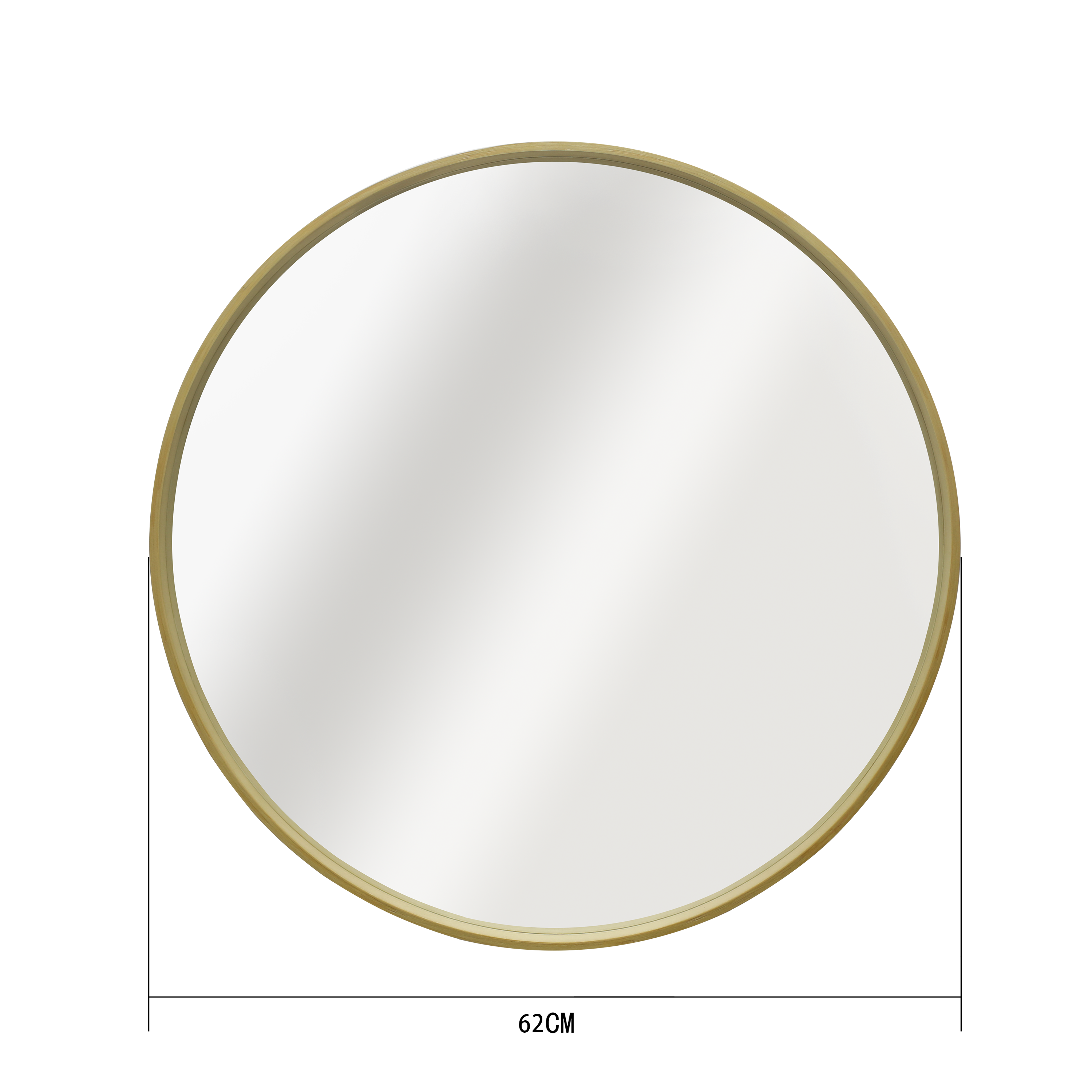 Lustro okrągłe Nordik Frene brązowe śr. 60 cm w drewnianej ramie Inspire - 23