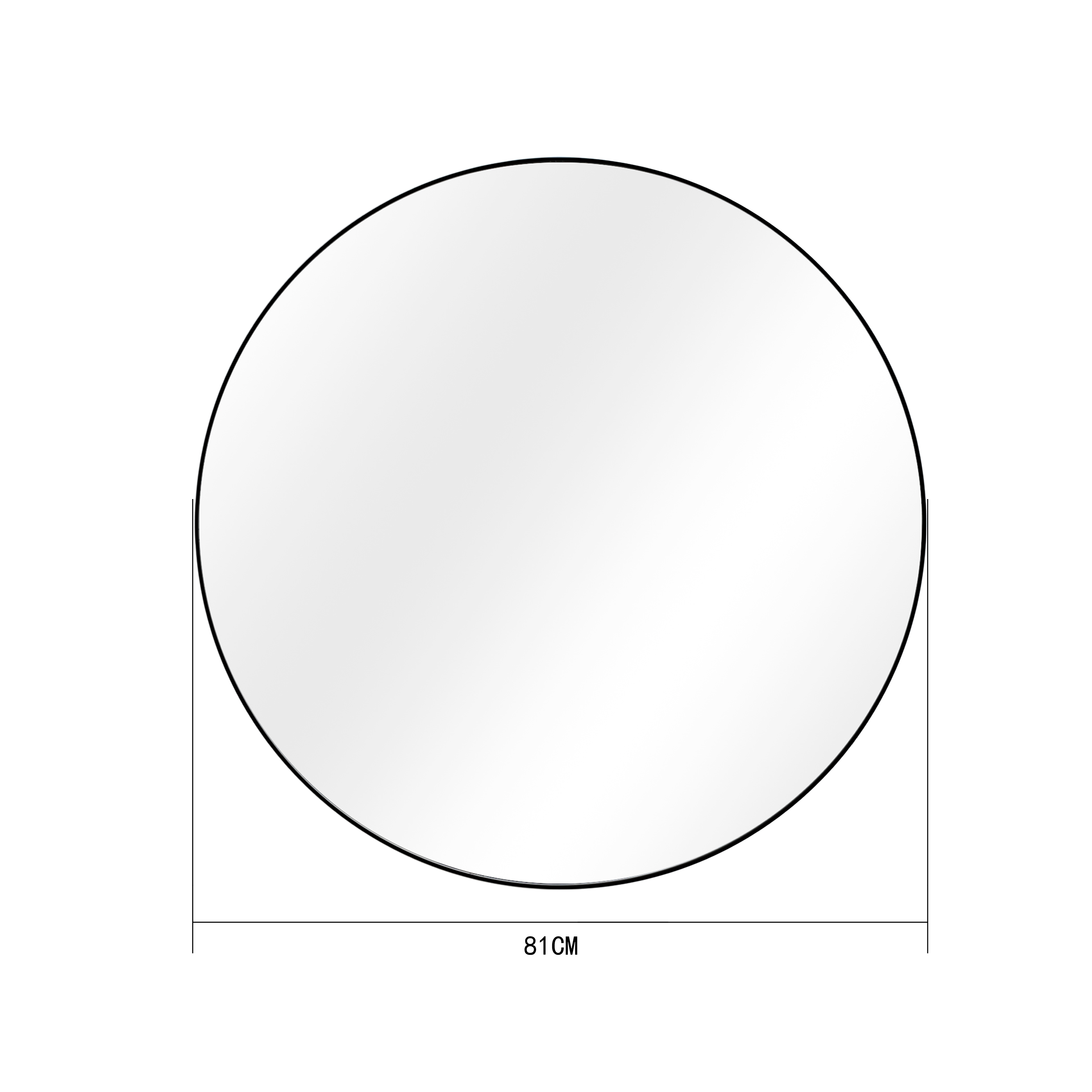 Lustro okrągłe Focale czarne śr. 81 cm Inspire - 11