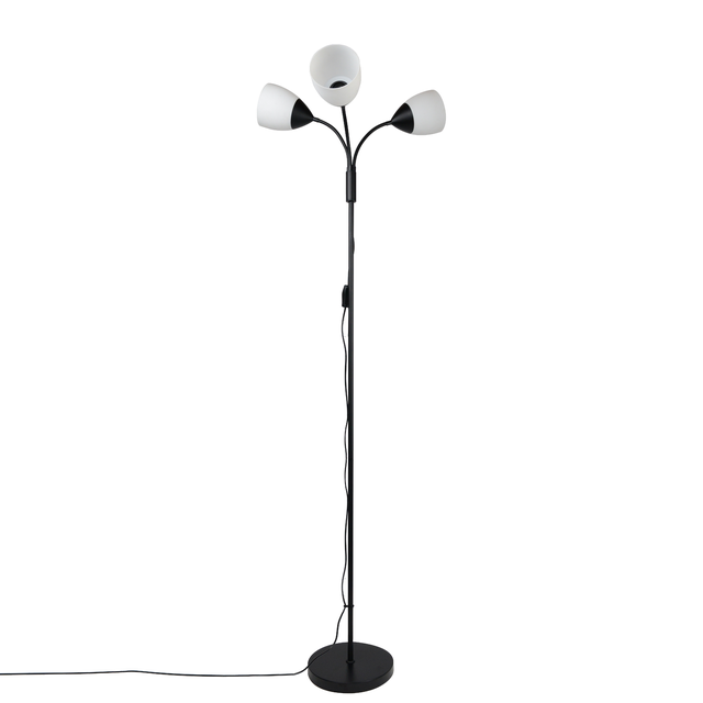 Lampada da terra Dhalia in acciaio, H 190 cm, E27 3xINSPIRE