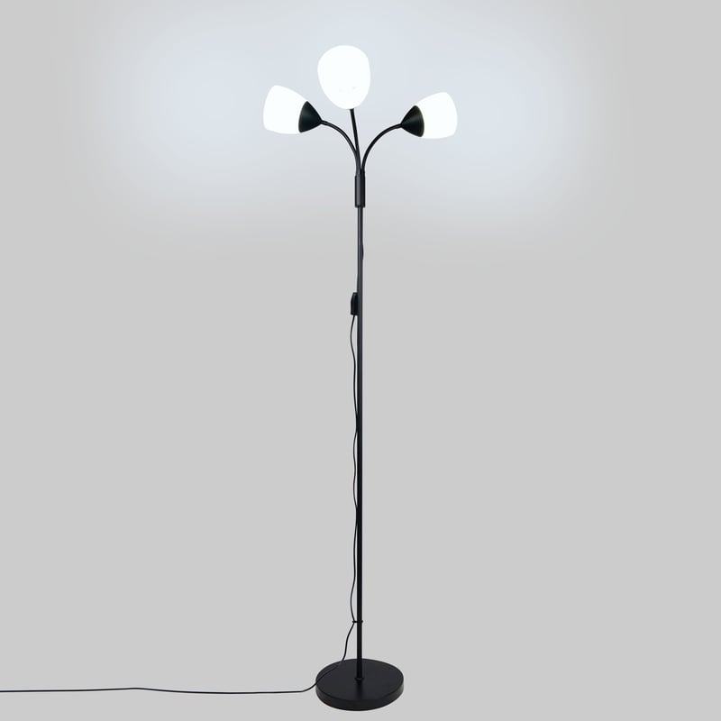 Lampa podłogowa Dahila czarna 3 x E27 Inspire