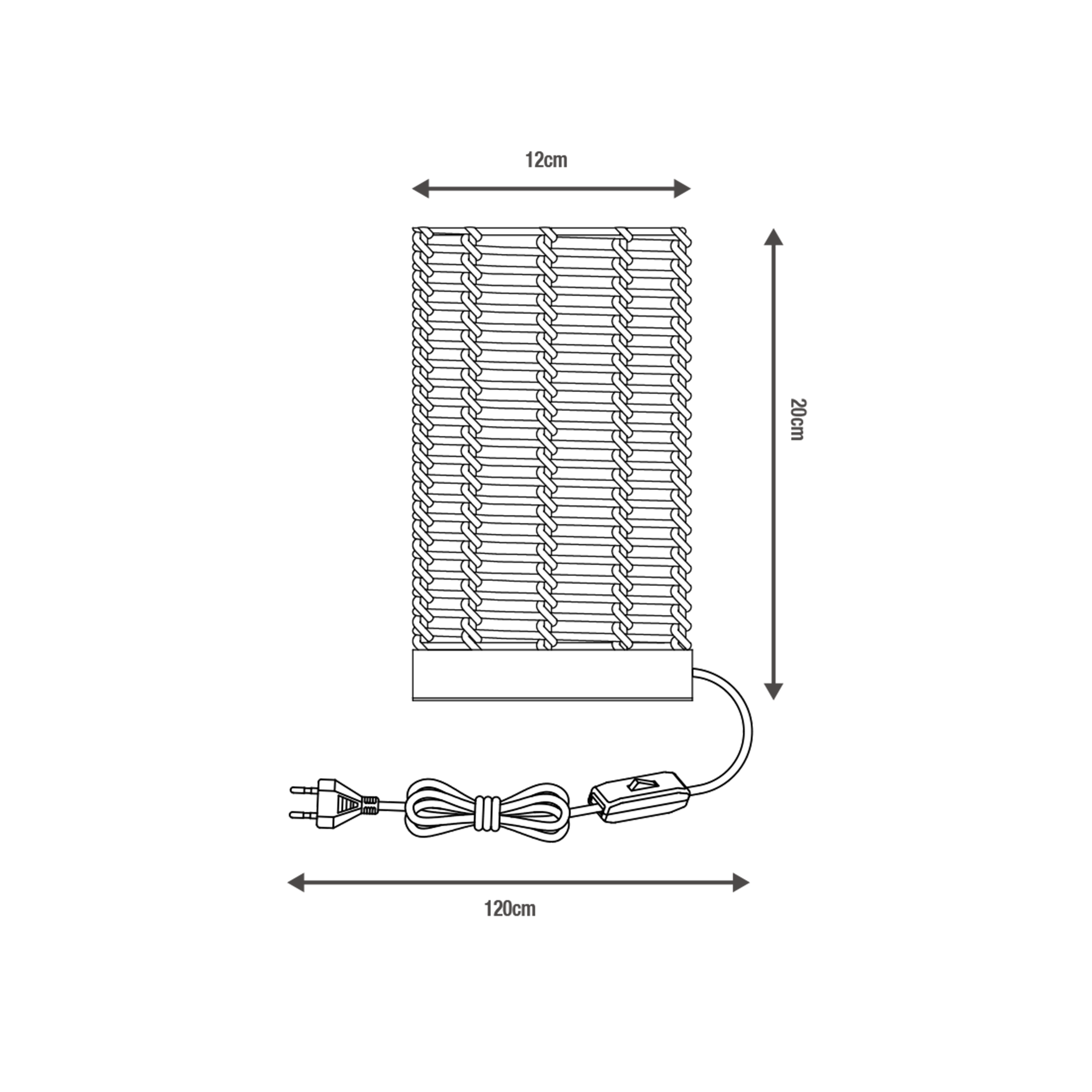 Lámpara de mesa compatible con casquillo E14 Poppy INSPIRE con estructura madera beige pantalla beige de mimbre alimentación a red - 7