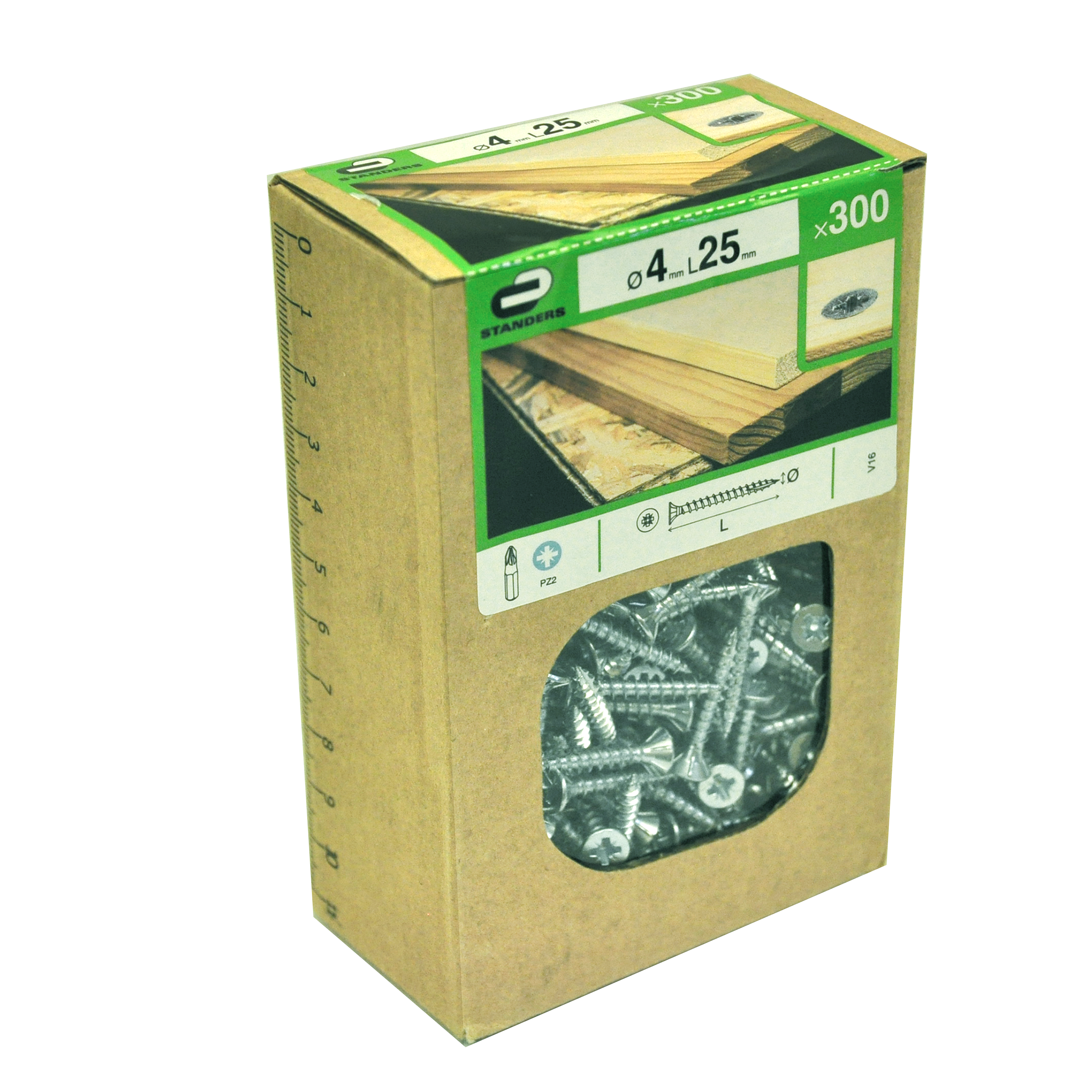 300 vis acier tête fraisée pozidriv STANDERS, Ø4 x L.25 mm - 5