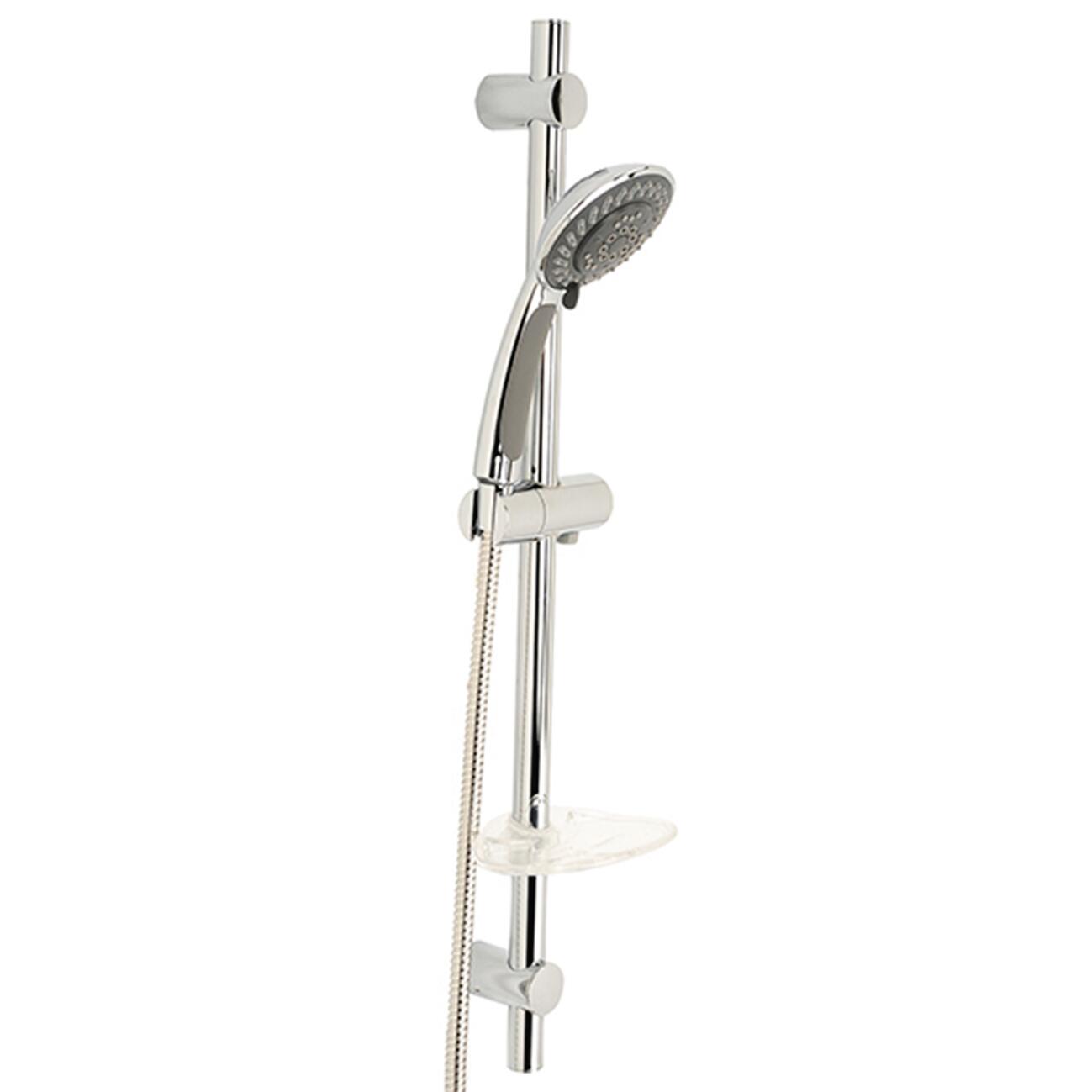 Pommeau de douche avec flexible et barre de douche 4 jet(s) chrome Docce SENSEA - 5