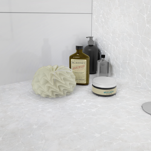 Mosaico in marmo Opux crema opaco L 30 x L 30cm x Sp. 8 mm
