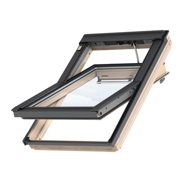 Finestra da tetto (faccia inclinata) VELUX elettrico L 134 x H 98 cm grigio antracite e marrone