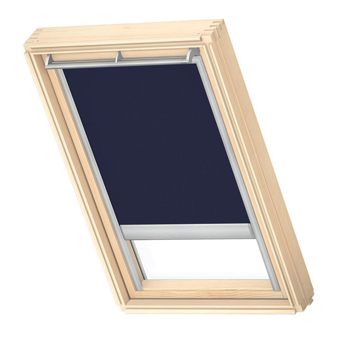 Tenda Oscurante Bloc Skylight Per Finestre Velux, Colore Blu Navy, Montaggio Senza Viti, Controllo Manuale, Ideale Per Mansarde E Lucernari