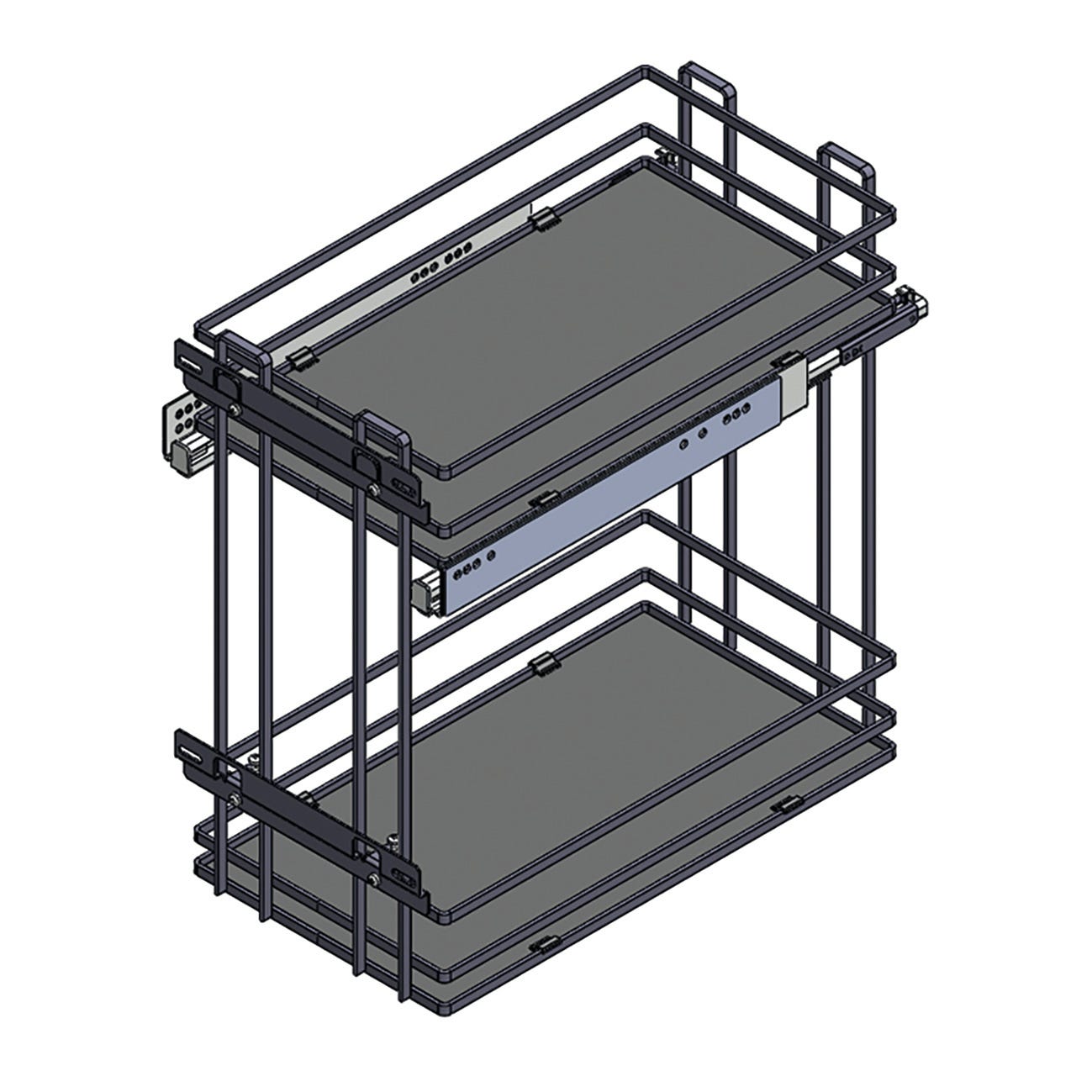Cestelli Sottoripiano NERO - 2 Pezzi 40 Cm - Organizzatore Per Dispensa, Armadio, Cucina - Ganci Resistente In Metallo - Foto 12