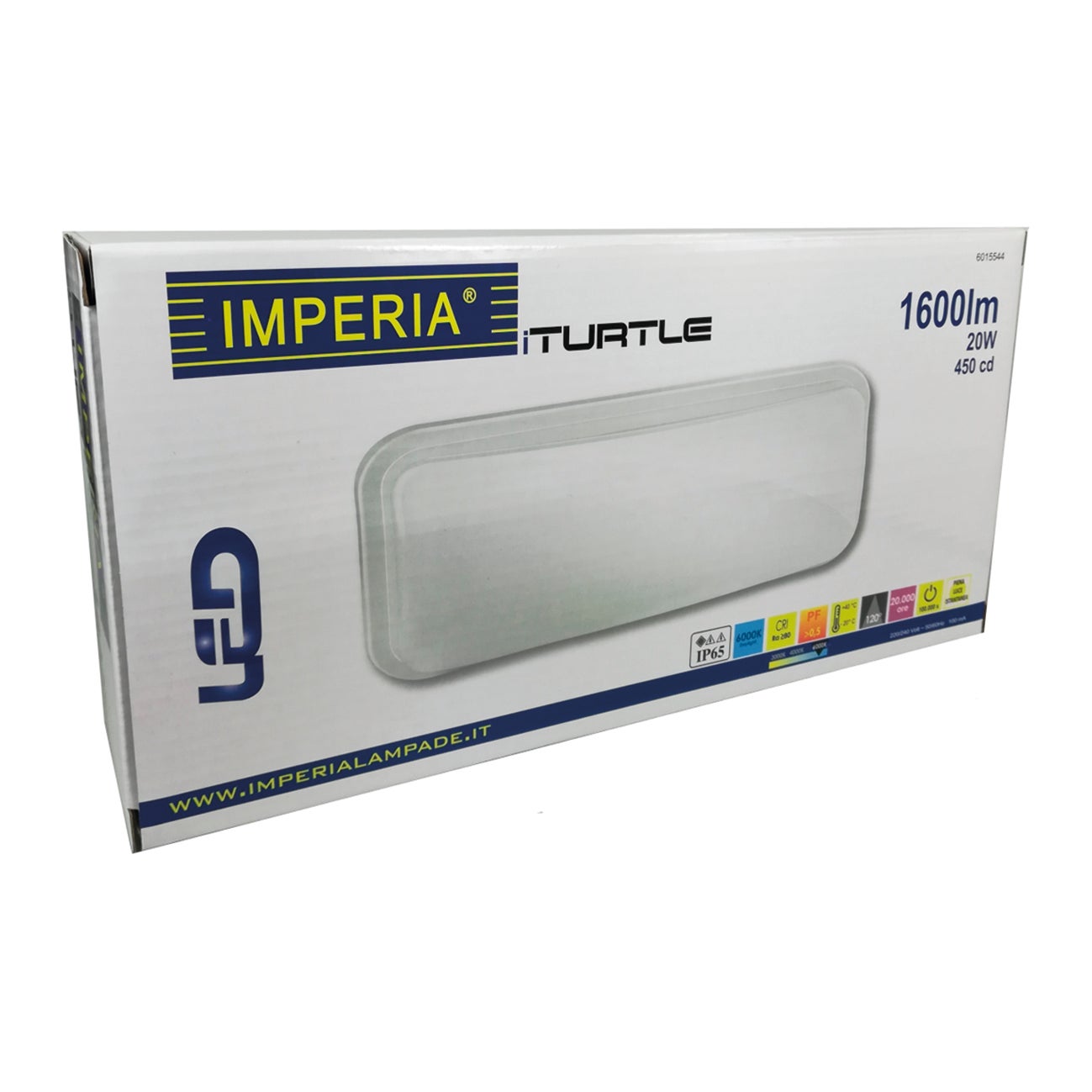 Applique LED moderno da esterno Turtle bianco IP65, luce bianco freddo 2400 lumen, IMPERIA - 4