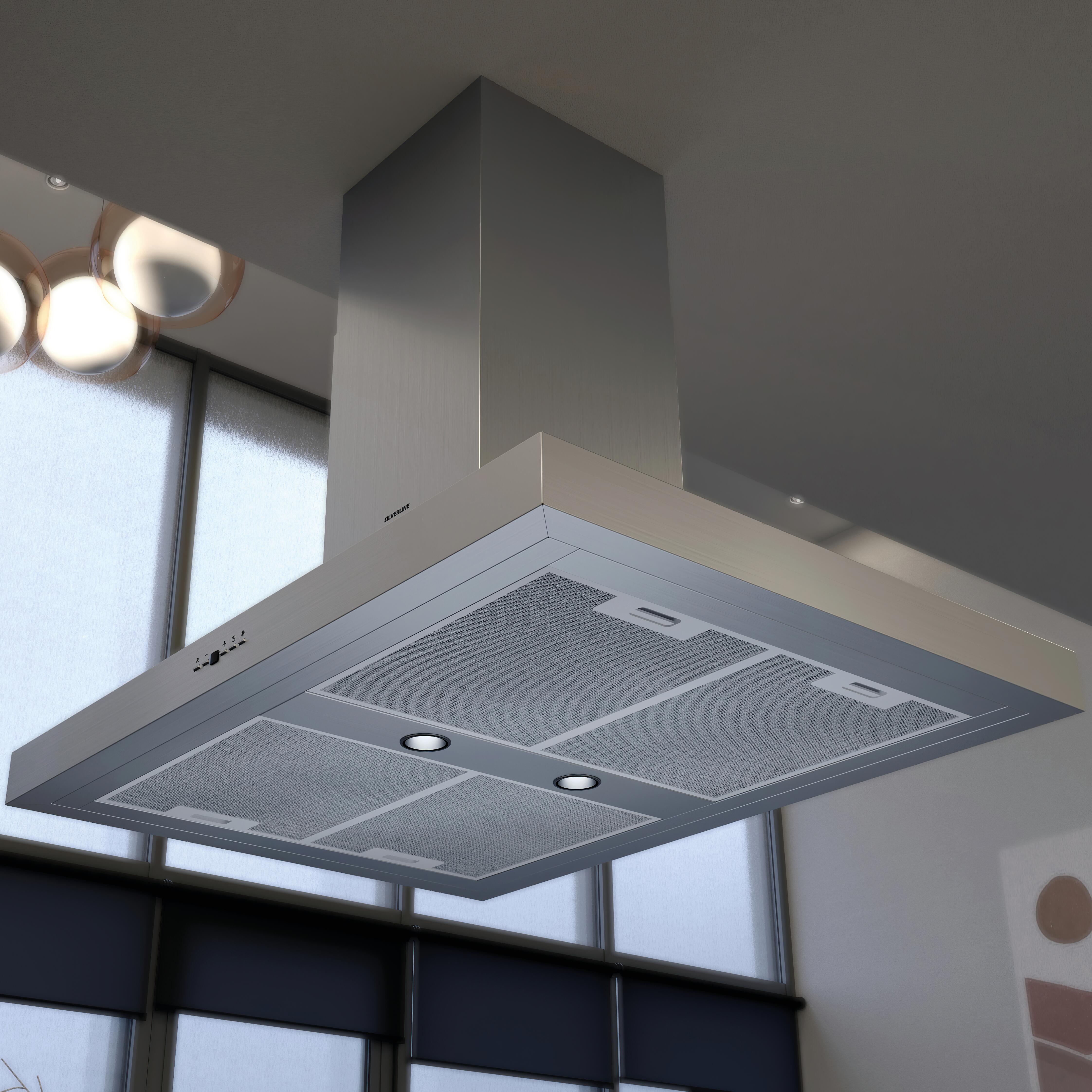 Cappa ad isola 4110 SILVERLINE argento L 90 cm - 3