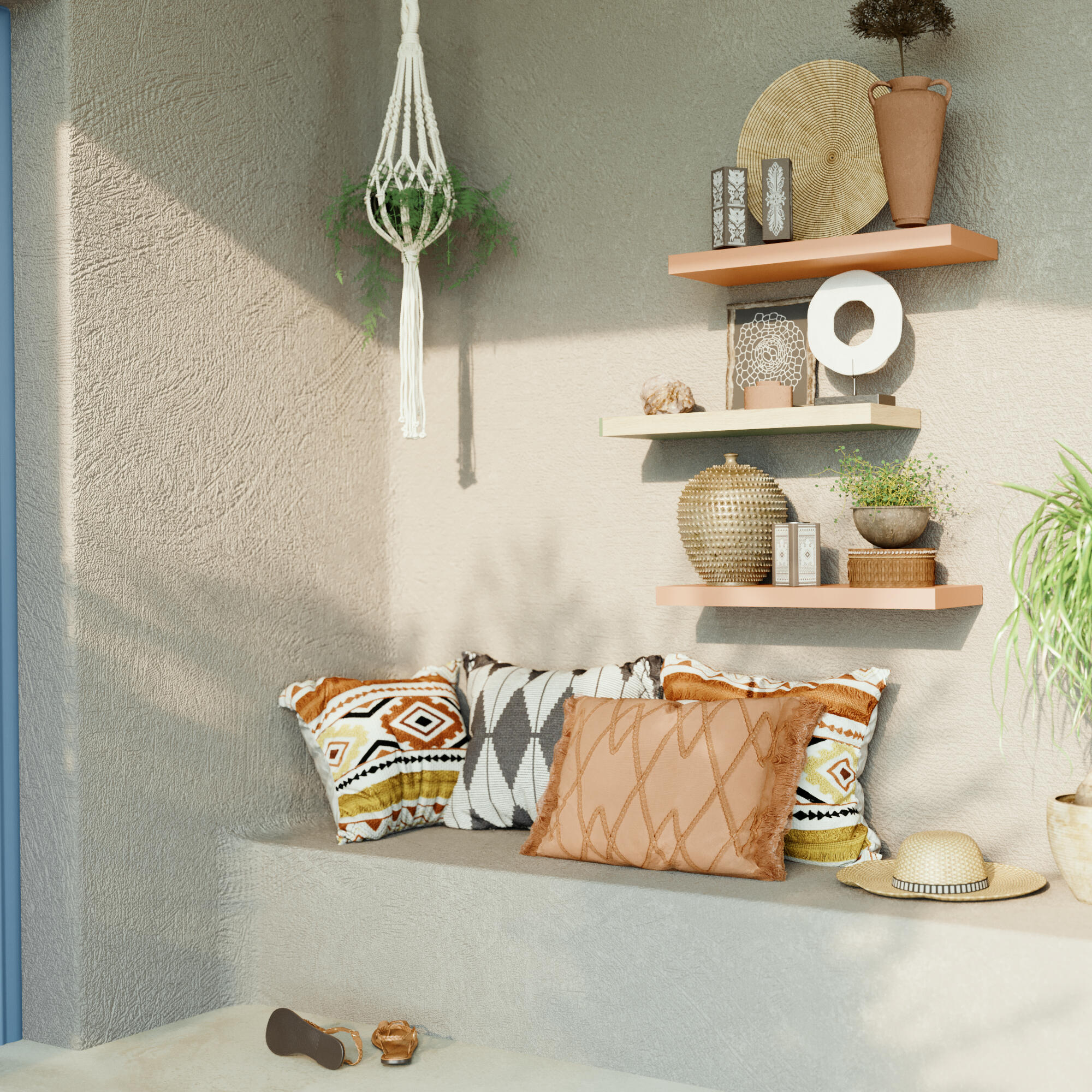 Cuscino INSPIRE Marrak multicolore 45 x 45 cm - 6