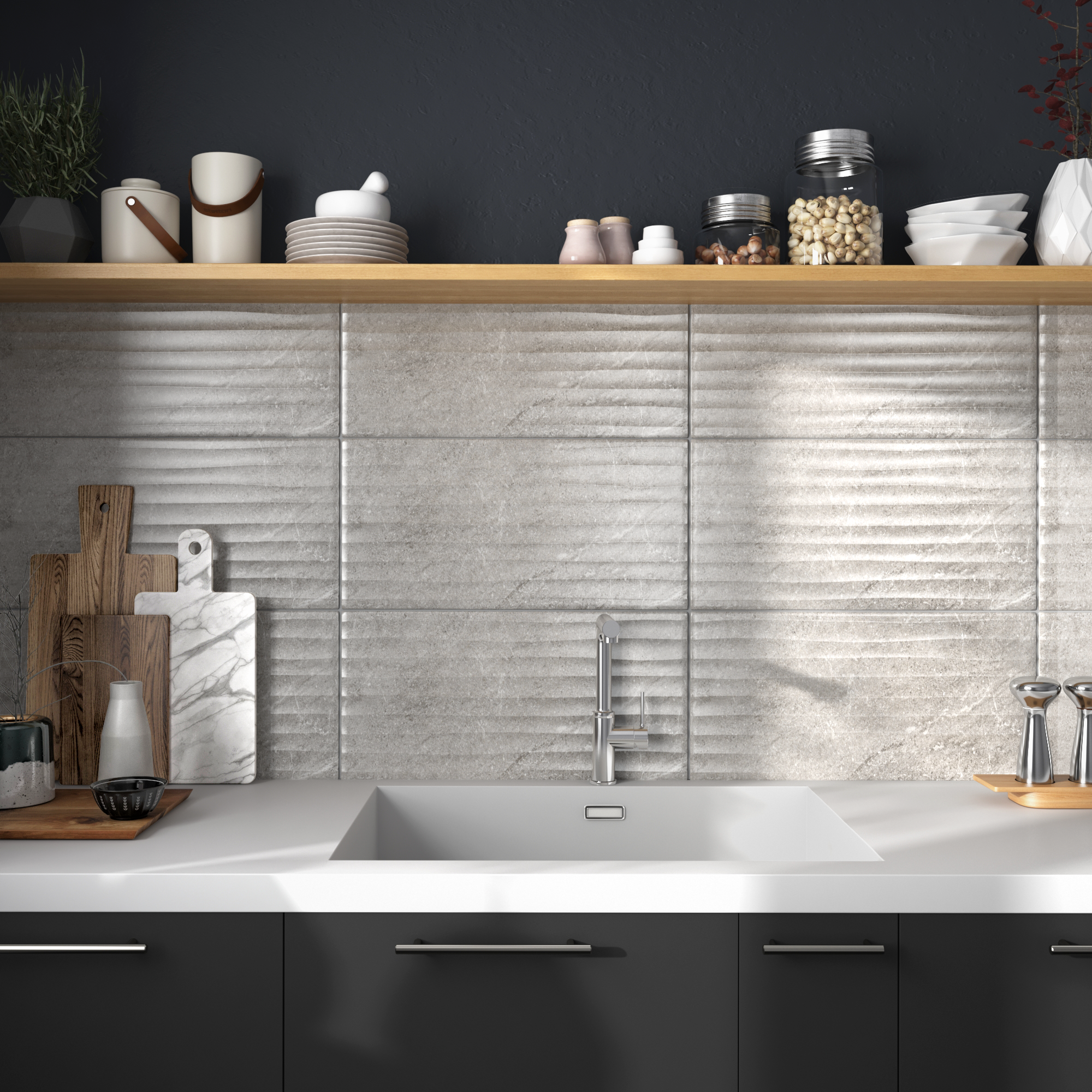 Glazura Silk Grey Struktura 29.7x60 Artens - 2