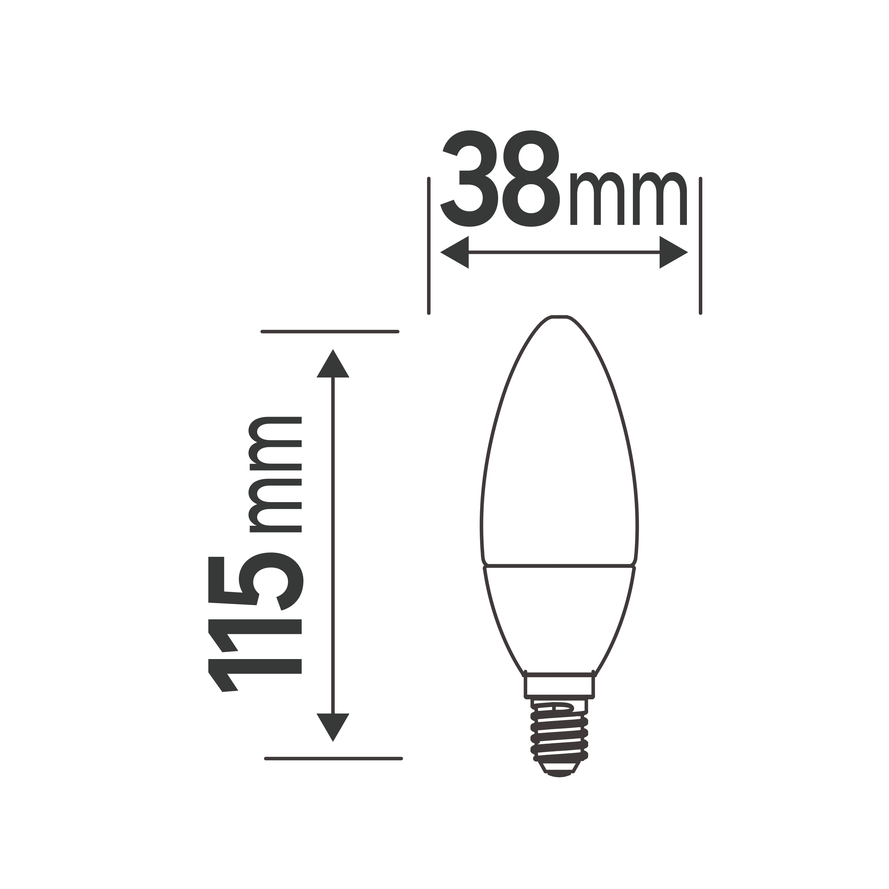 Lâmpada led e14 filamentos 470lm 2200k LEXMAN ENKI - 6