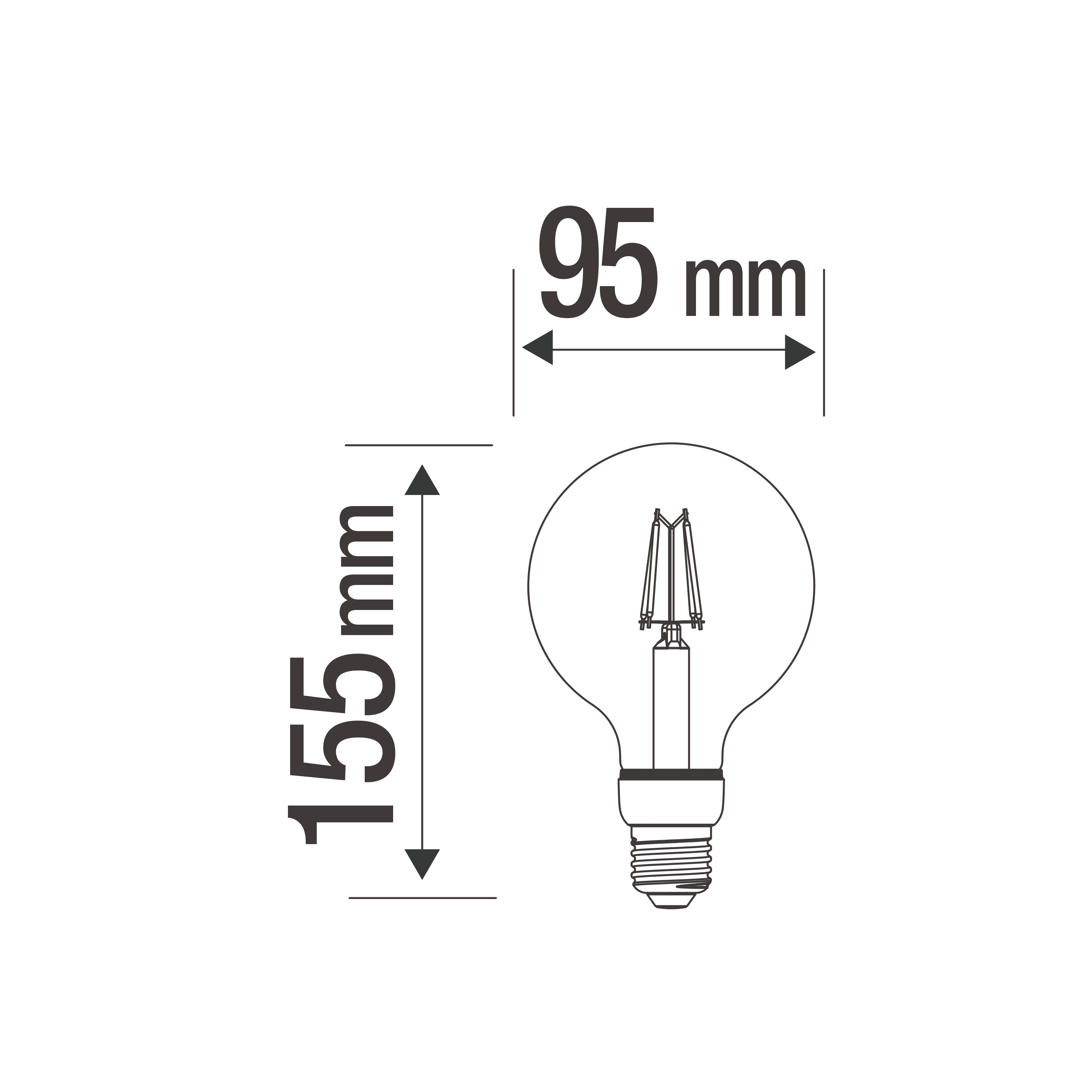 Ampoule led connectée, globe 95mm E27, 1055Lm, variation de blancs, LEXMAN ENKI - 7
