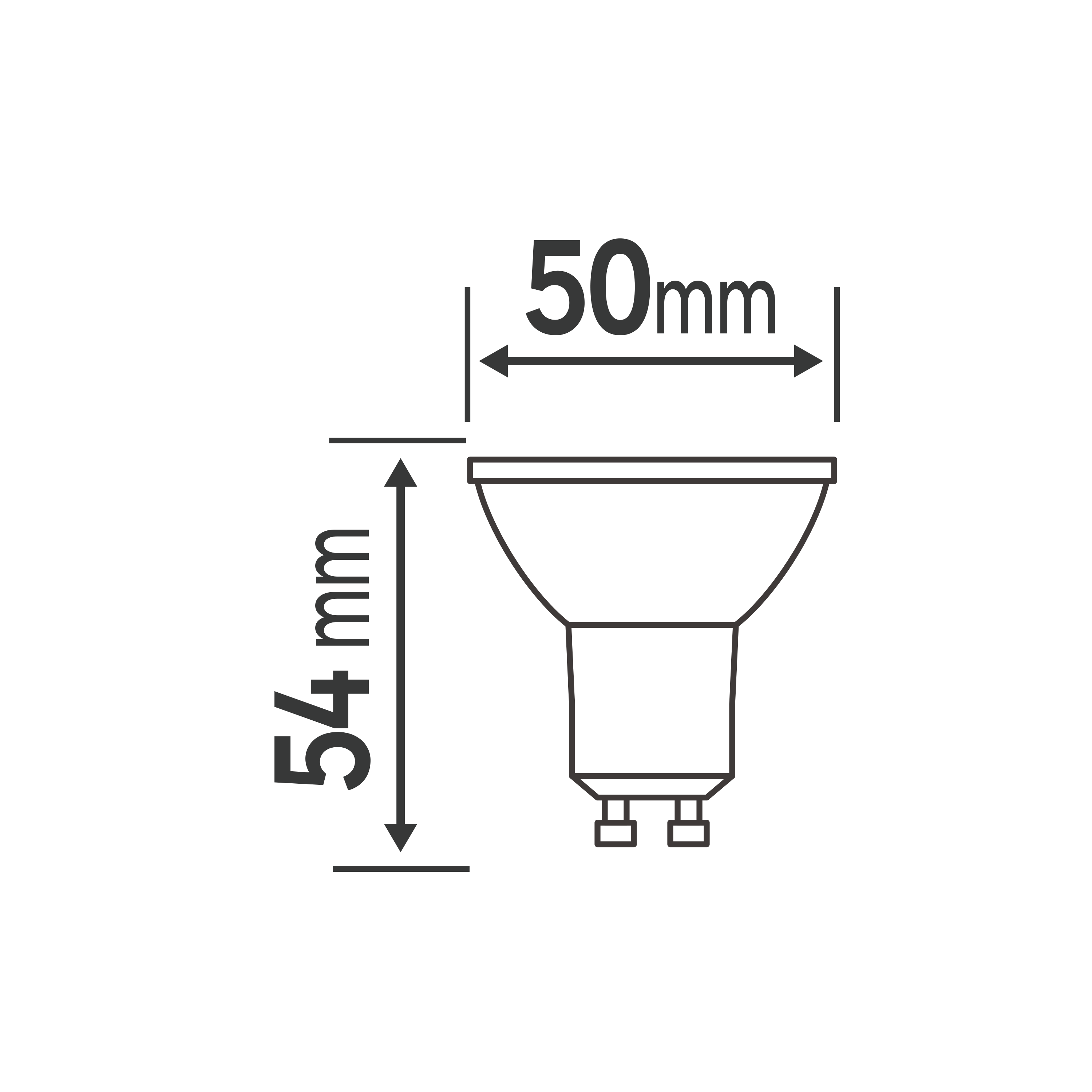 Lâmpada led filamentos luz azul GU10 450 lm 4000 k - 3