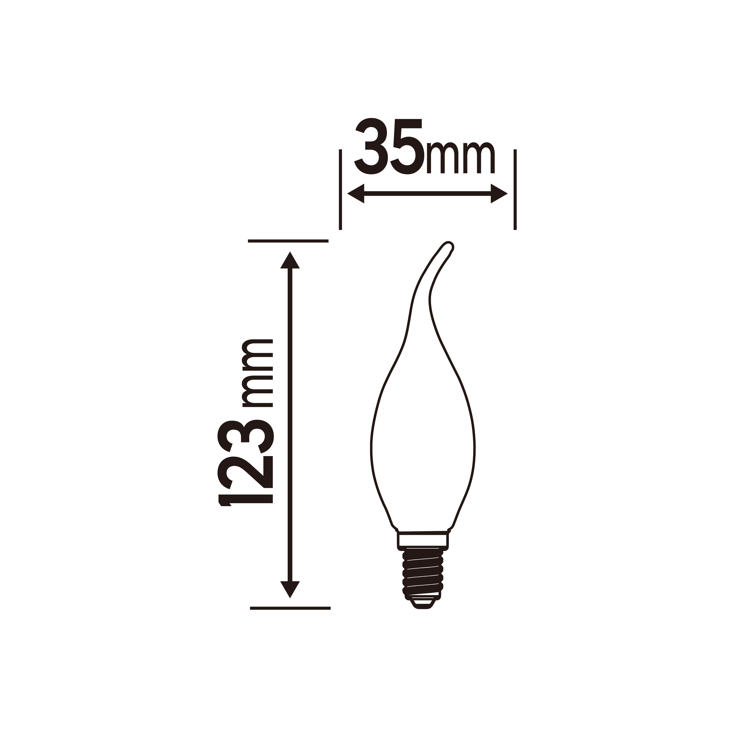 Żarówka LED E14 3,4 W 470 lm Ciepła biel Lexman - 3