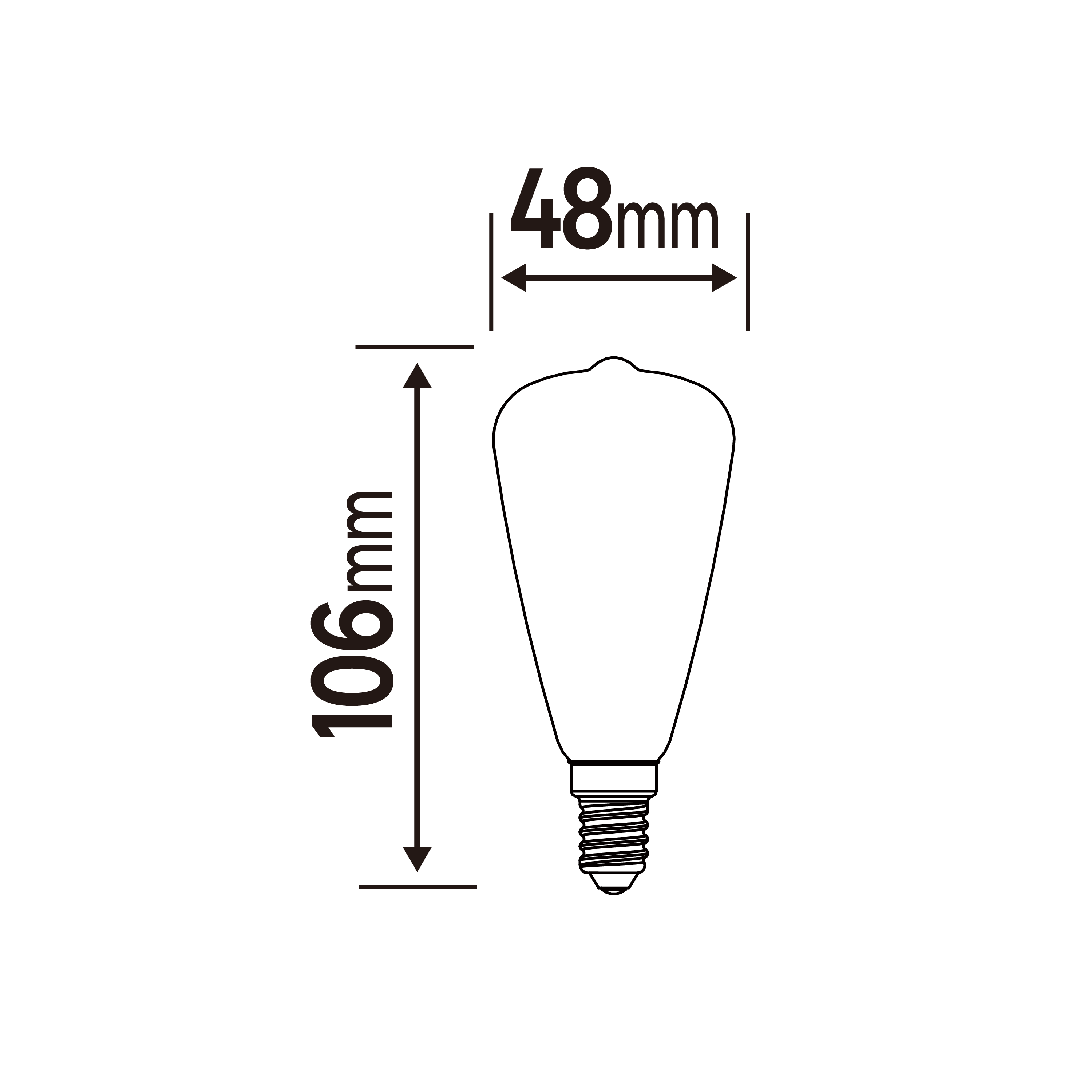 Lâmpada LED filamento E14 470 lm 2000 k AMB Lexman - 5