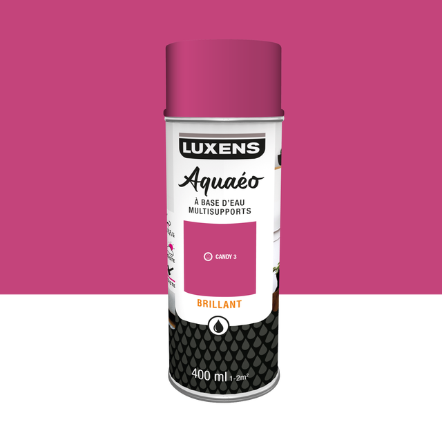Bombe de peinture Aquaeo LUXENS candy 3 brillant 400 ml