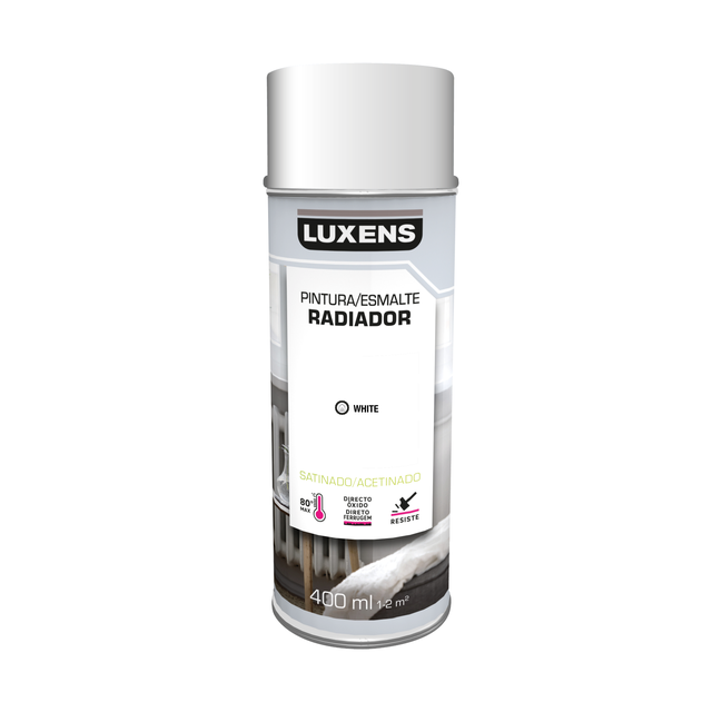 Spray radiador satinado LUXENS 400ml blanco